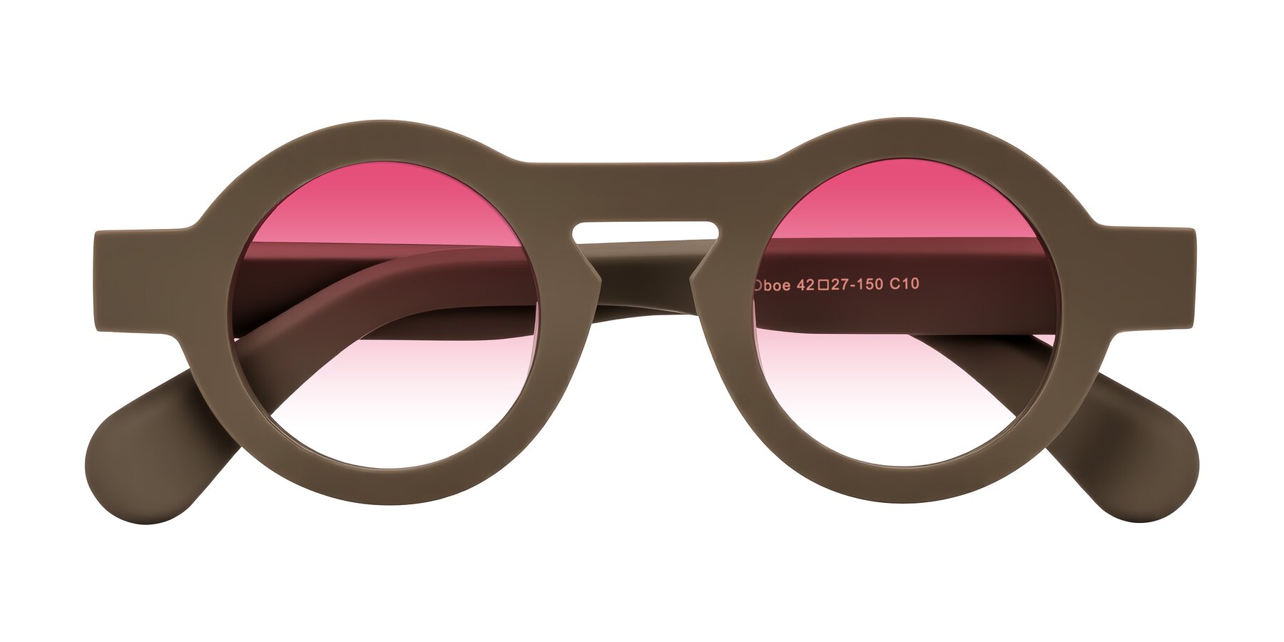 Folded Front of Oboe in Morning Coffee with Pink Gradient Lenses
