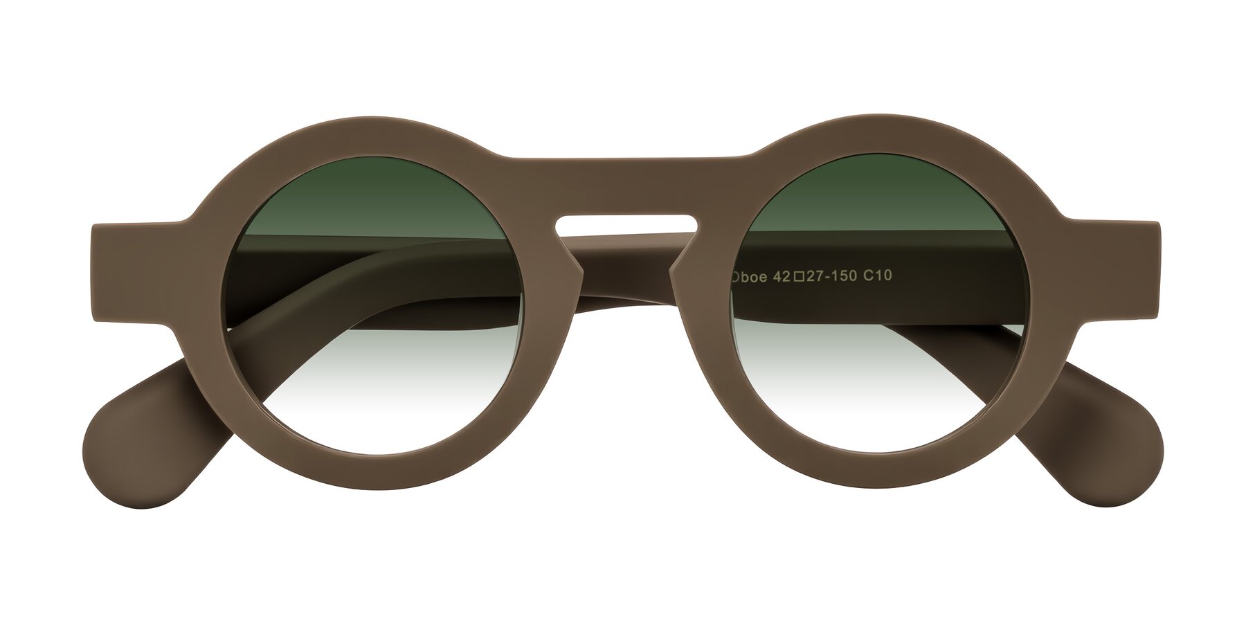 Folded Front of Oboe in Morning Coffee with Green Gradient Lenses