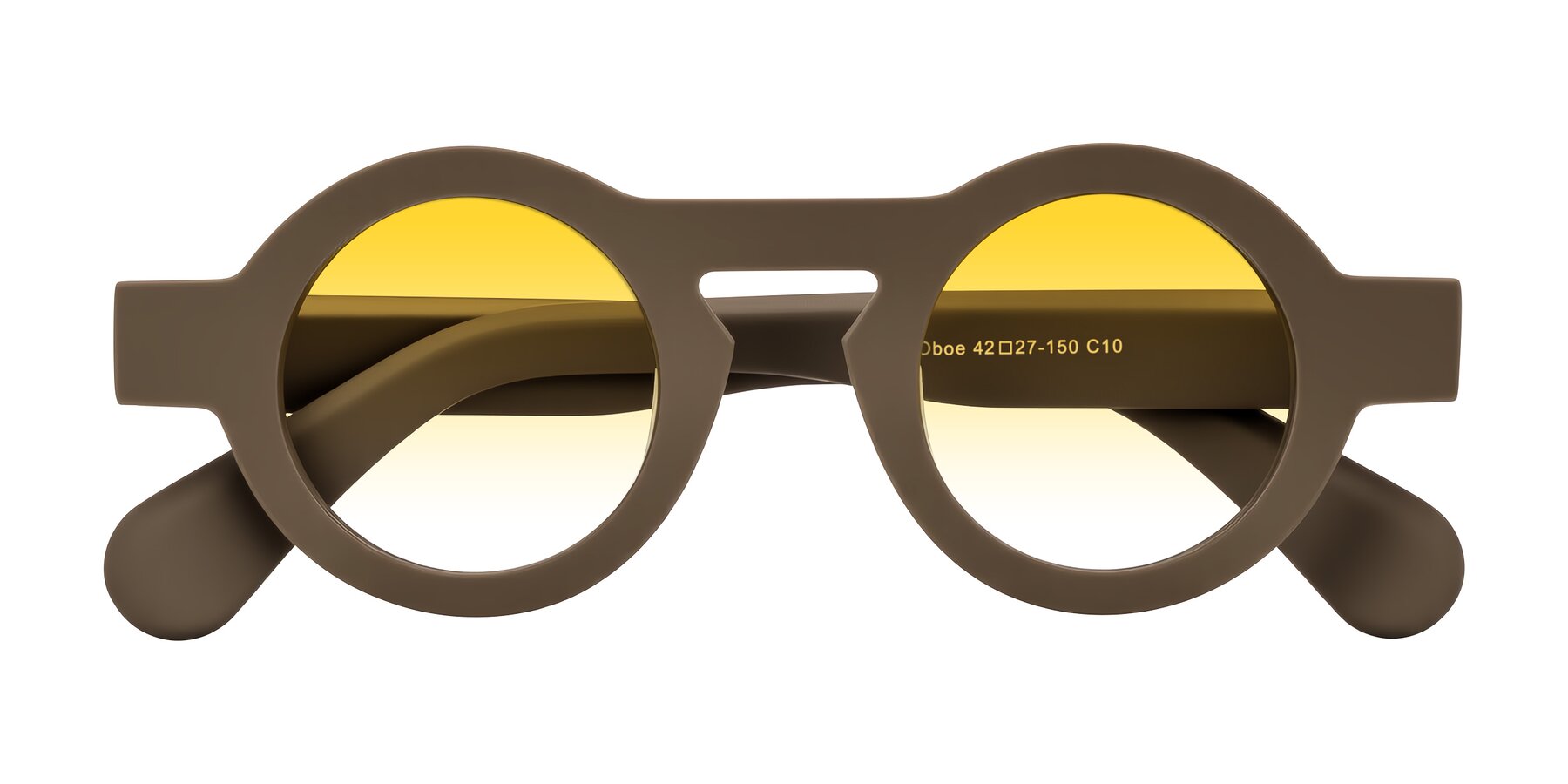 Folded Front of Oboe in Morning Coffee with Yellow Gradient Lenses