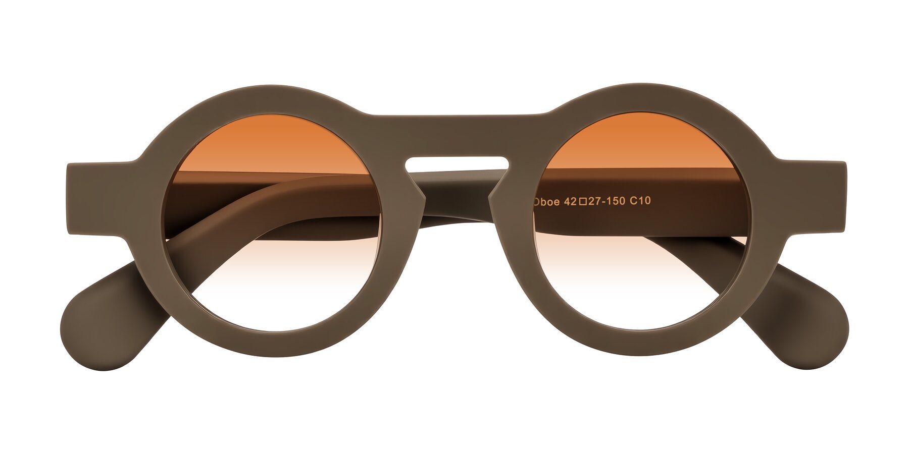 Folded Front of Oboe in Morning Coffee with Orange Gradient Lenses