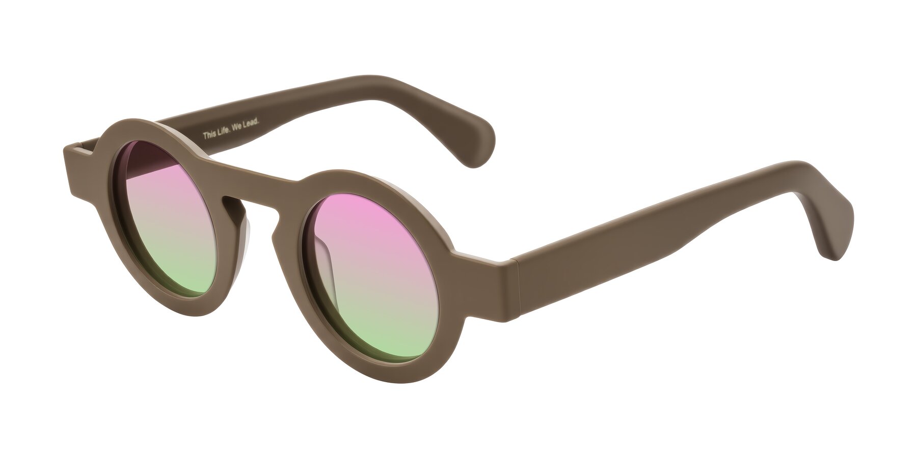 Angle of Oboe in Morning Coffee with Pink / Green Gradient Lenses