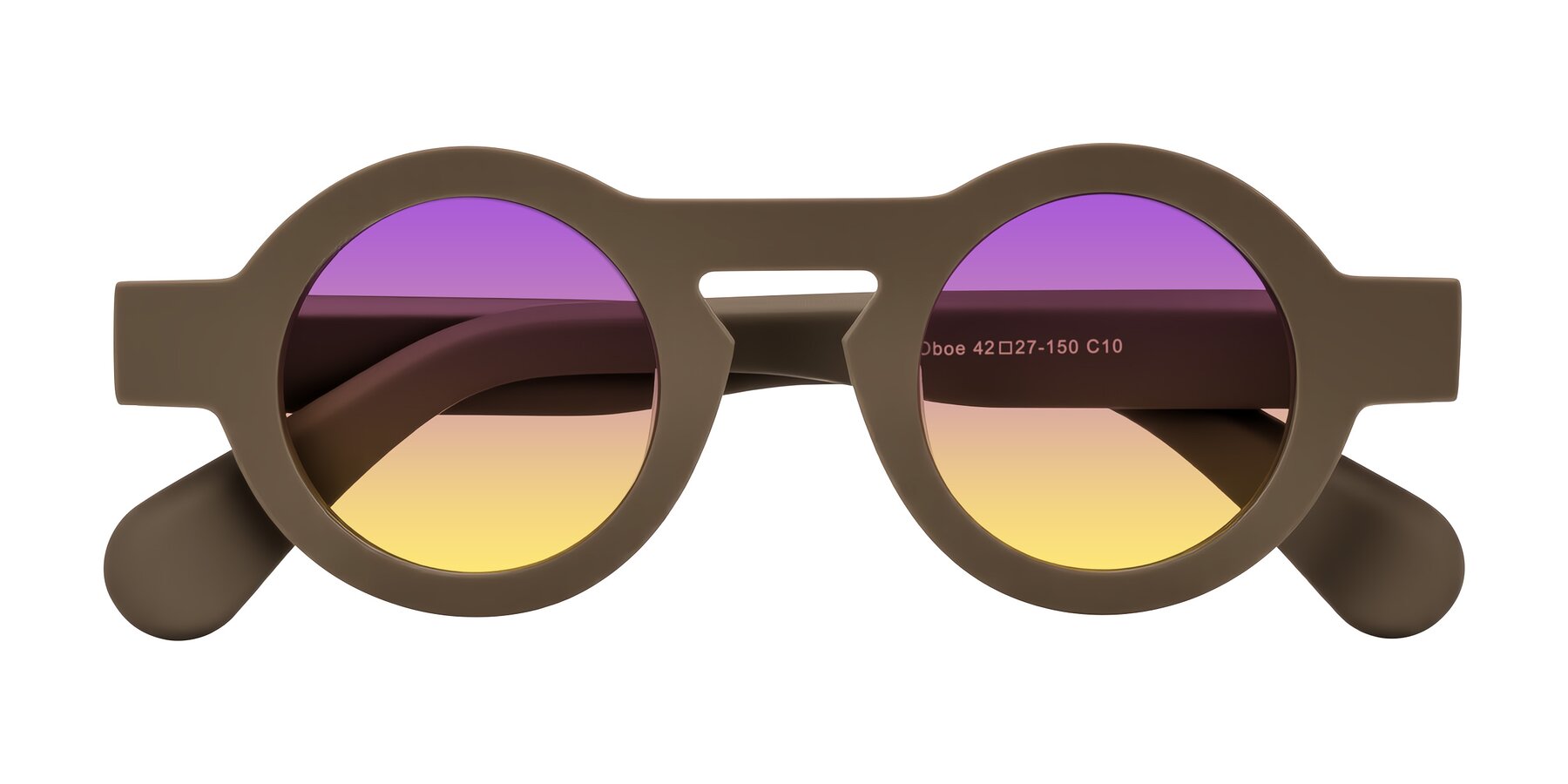 Folded Front of Oboe in Morning Coffee with Purple / Yellow Gradient Lenses