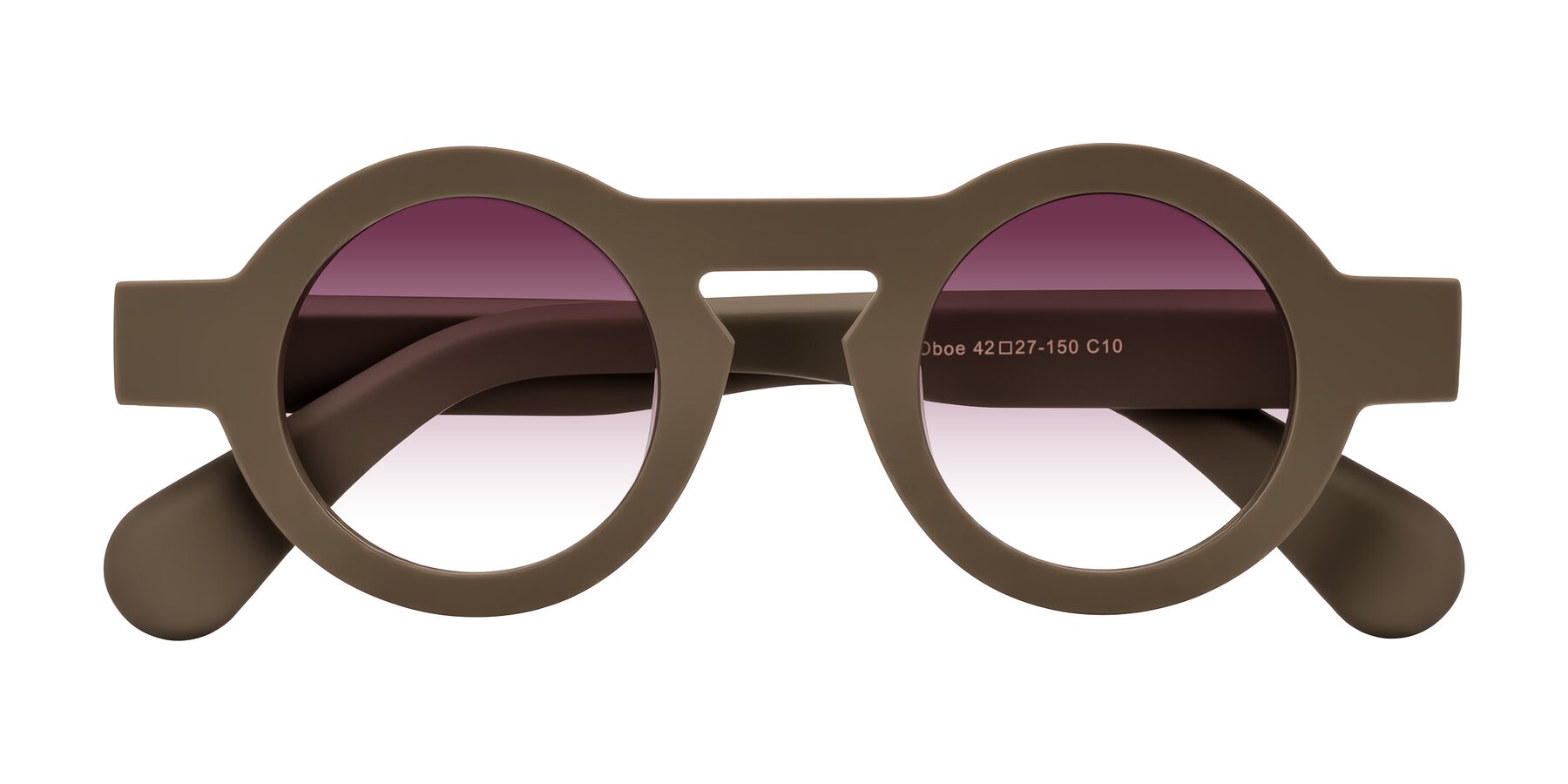 Folded Front of Oboe in Morning Coffee with Wine Gradient Lenses