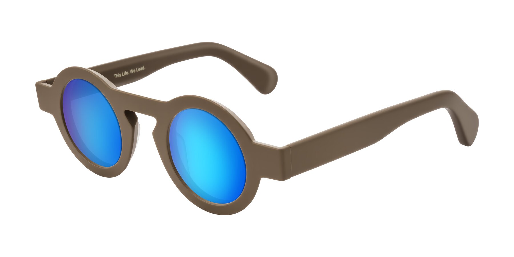 Angle of Oboe in Morning Coffee with Blue Mirrored Lenses