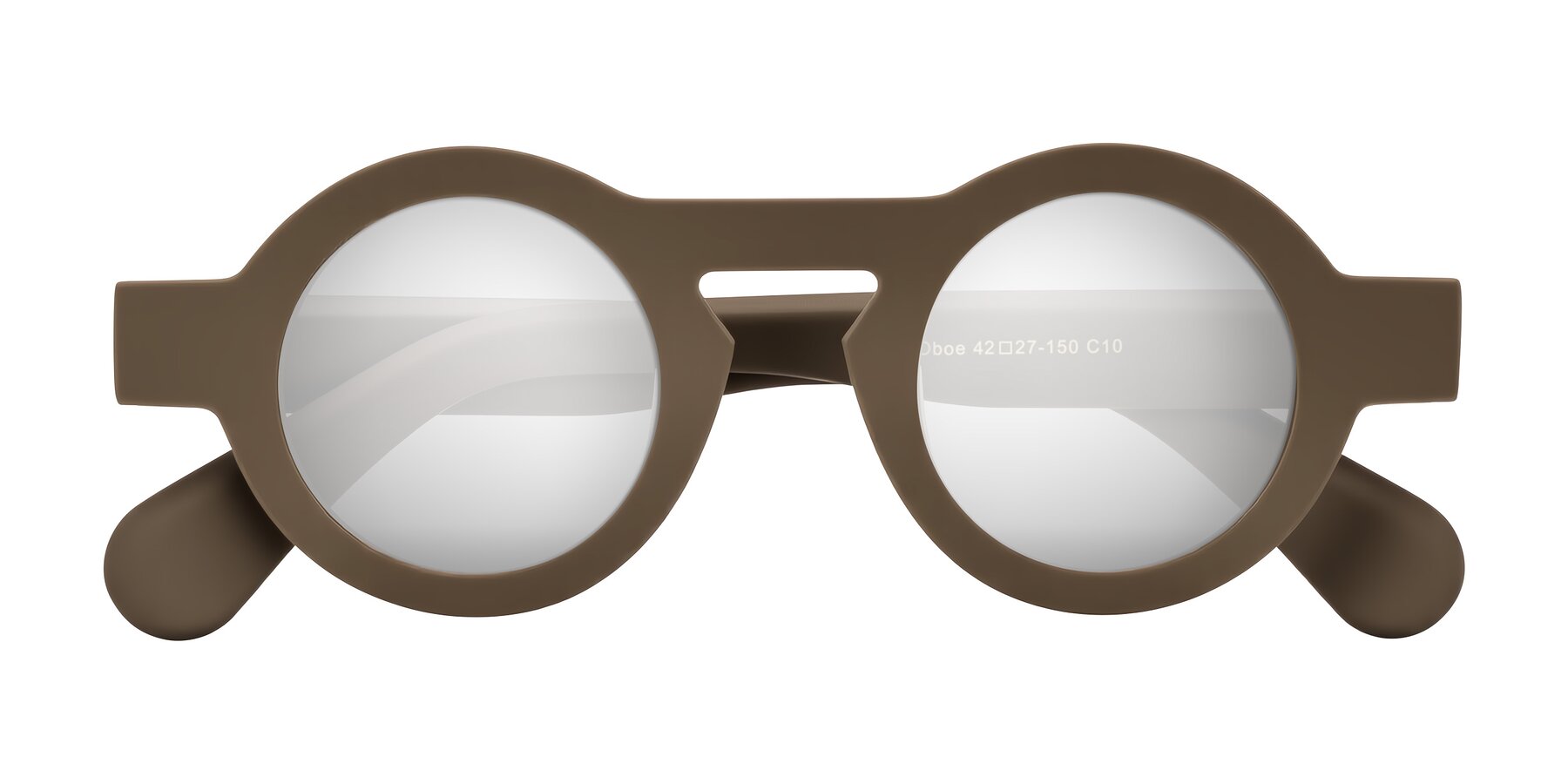 Folded Front of Oboe in Morning Coffee with Silver Mirrored Lenses