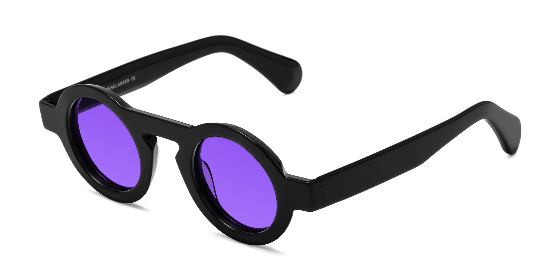 Angle of Oboe in Black with Purple Tinted Lenses