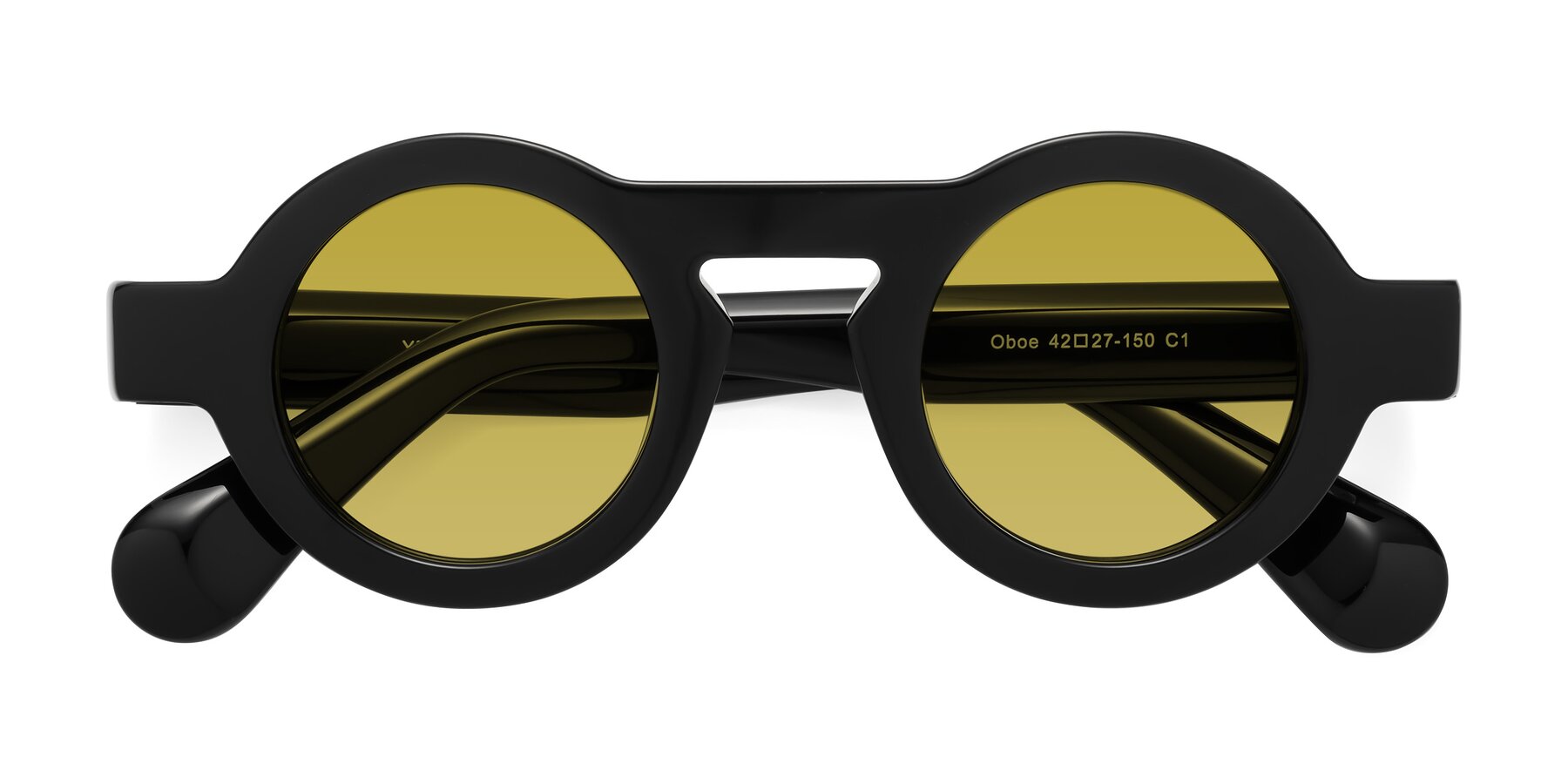 Folded Front of Oboe in Black with Champagne Tinted Lenses