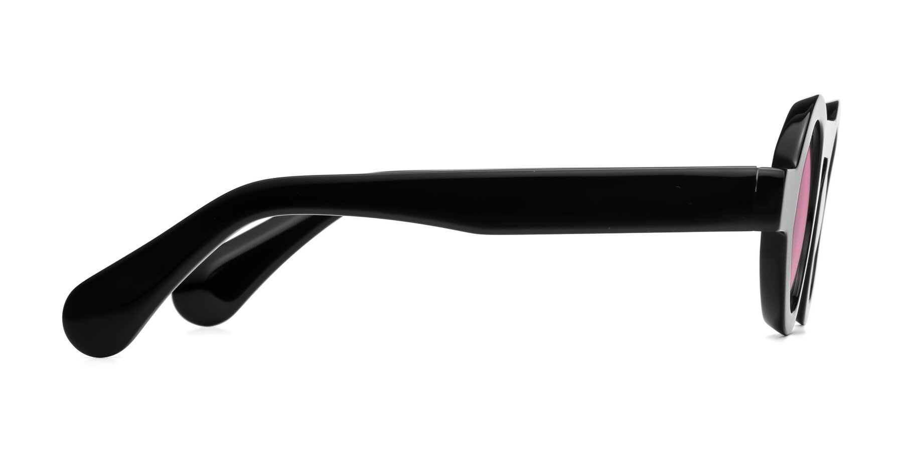 Side of Oboe in Black with Medium Wine Tinted Lenses