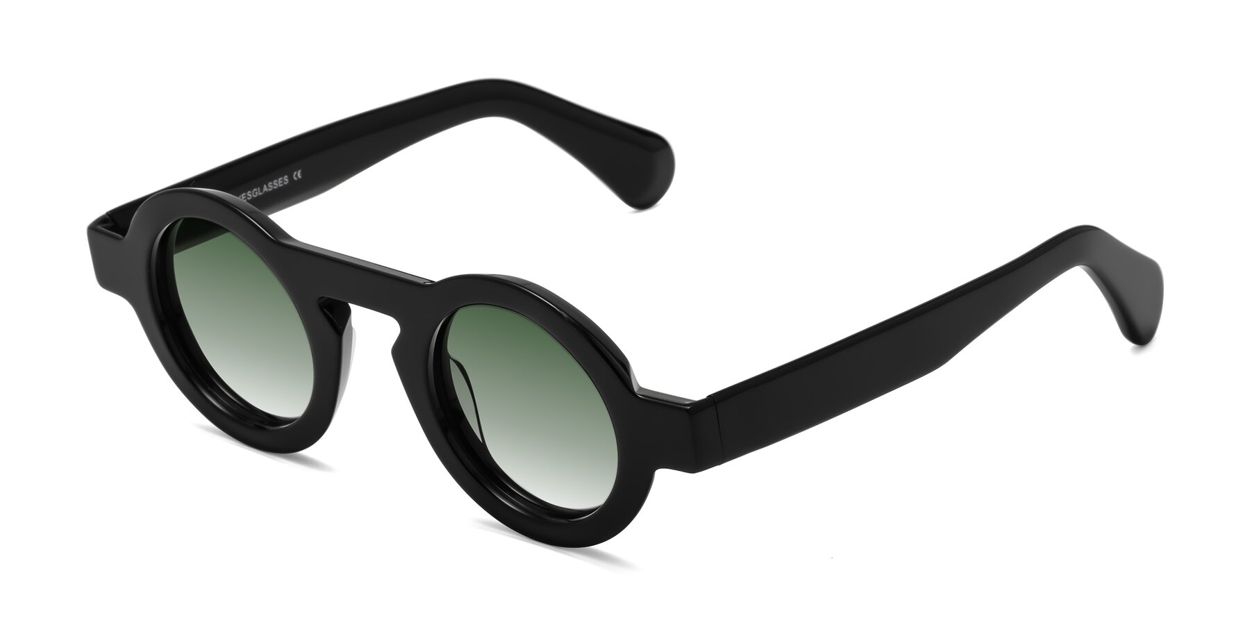 Angle of Oboe in Black with Green Gradient Lenses