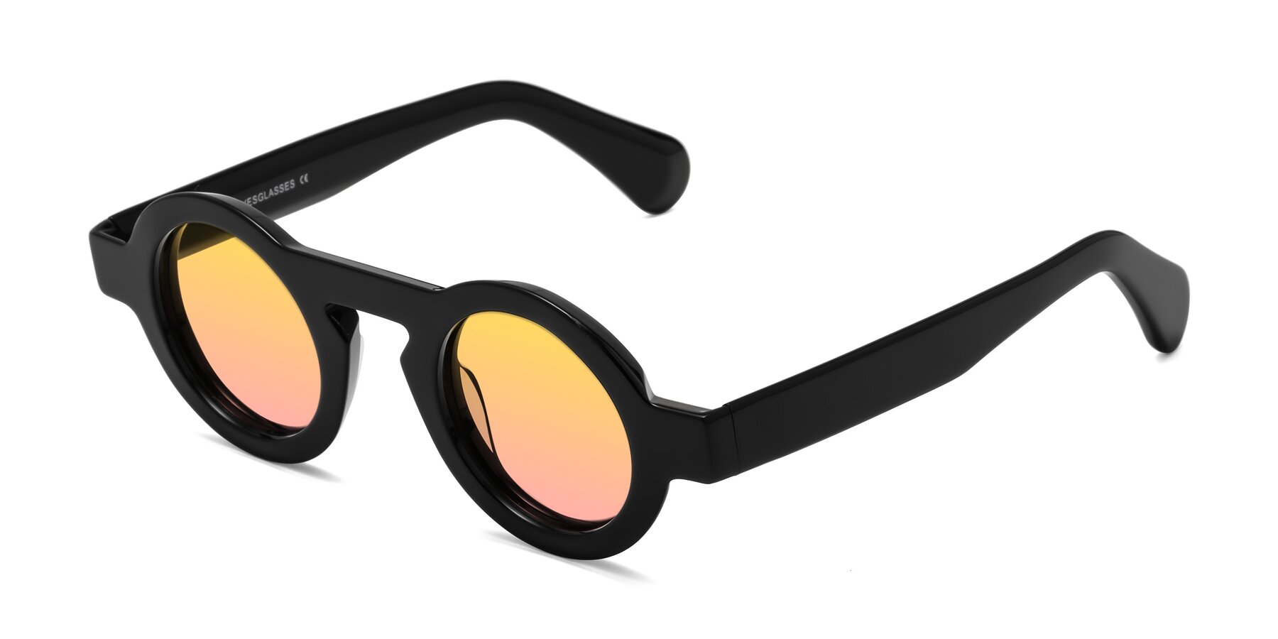 Angle of Oboe in Black with Yellow / Pink Gradient Lenses