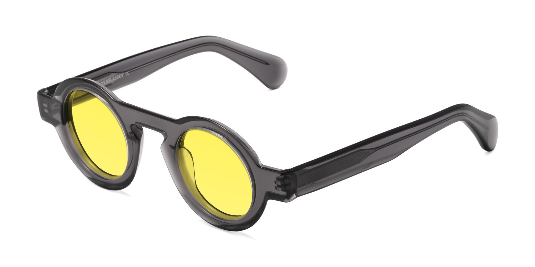 Angle of Oboe in Translucent Gray with Medium Yellow Tinted Lenses