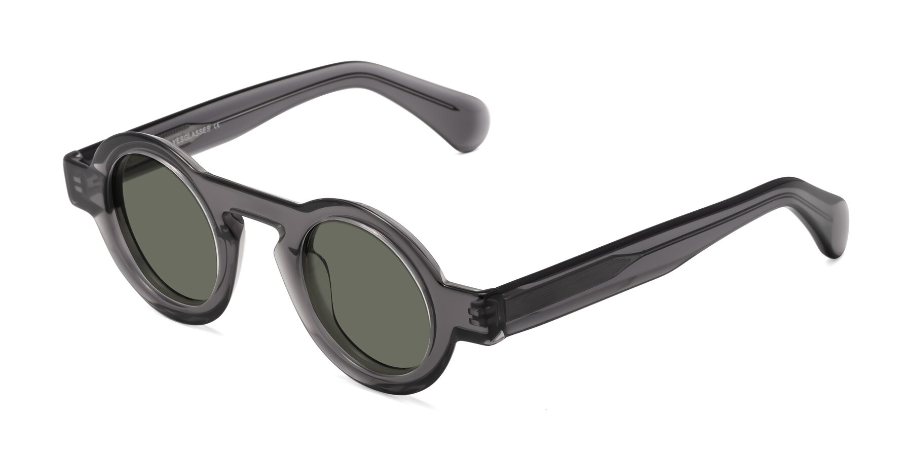 Angle of Oboe in Translucent Gray with Gray Polarized Lenses