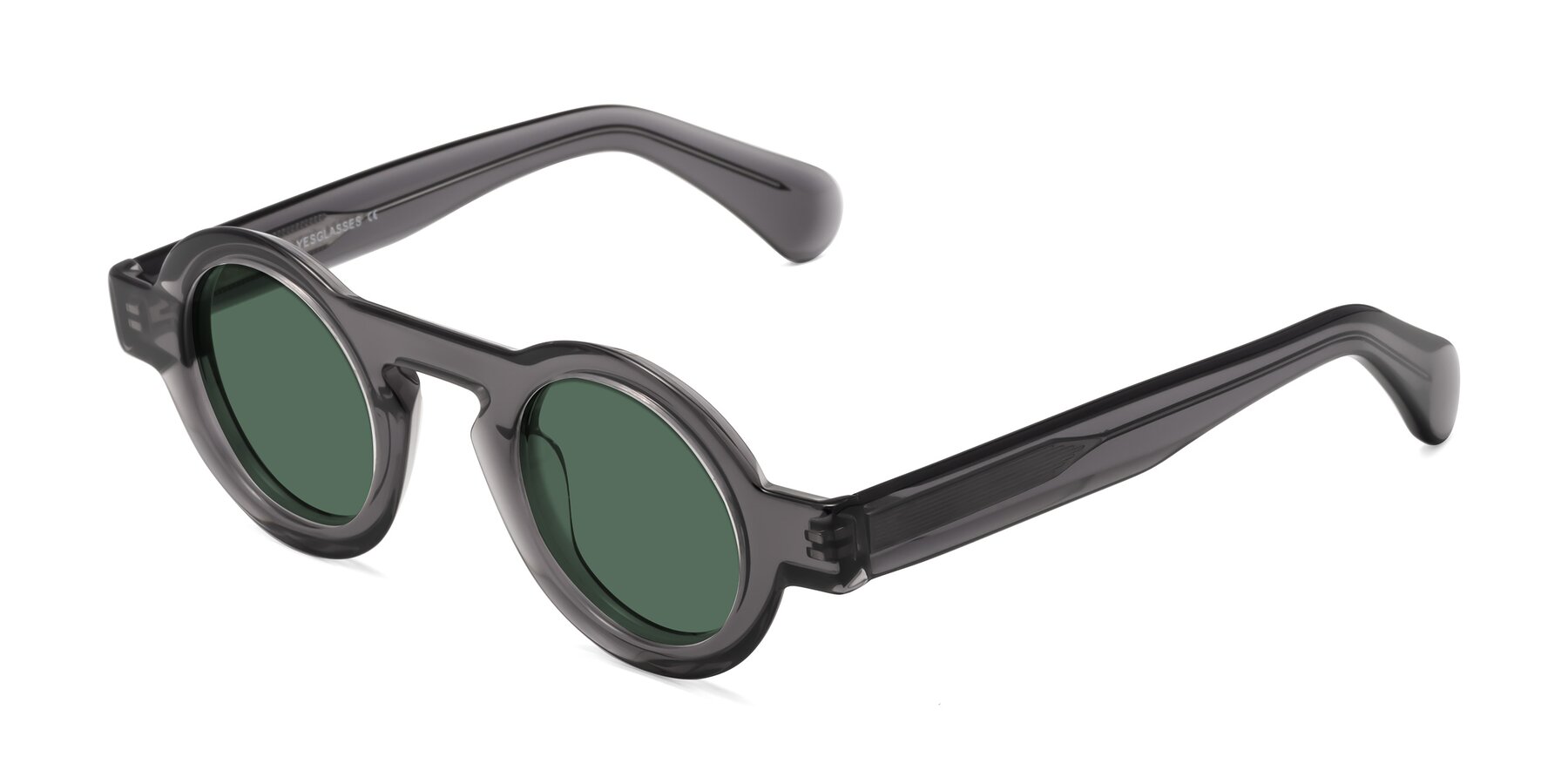 Angle of Oboe in Translucent Gray with Green Polarized Lenses