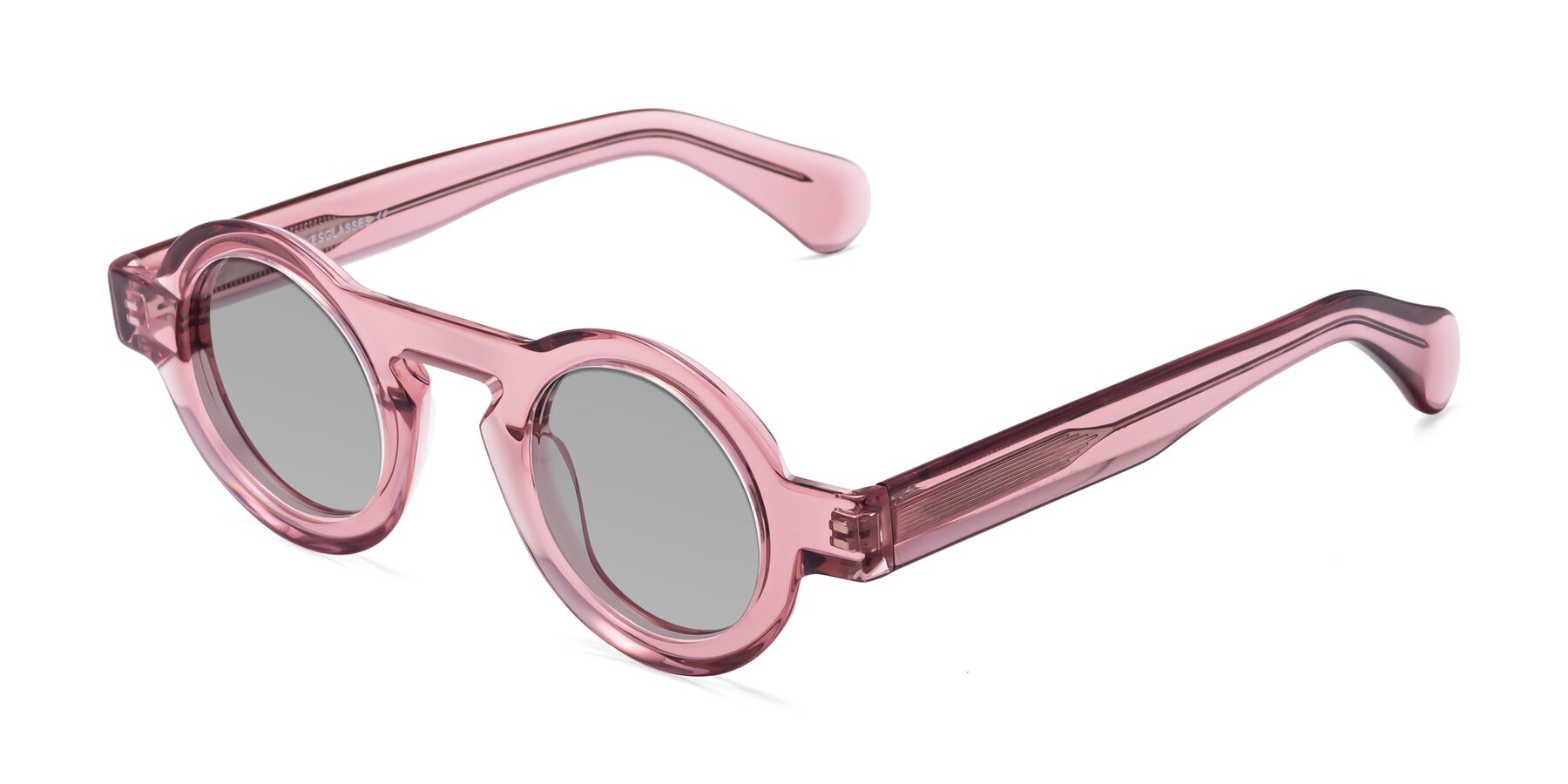 Angle of Oboe in Translucent Pink with Light Gray Tinted Lenses