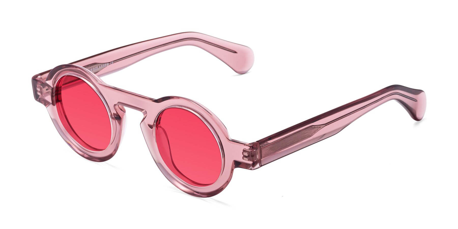 Angle of Oboe in Translucent Pink with Red Tinted Lenses