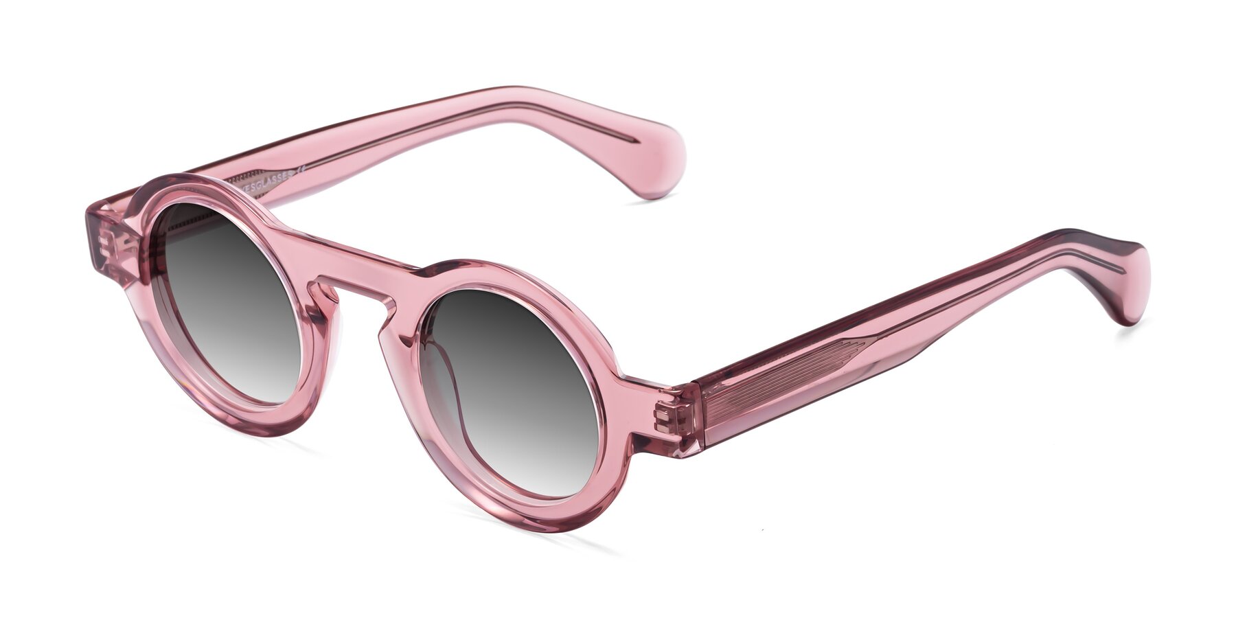 Angle of Oboe in Translucent Pink with Gray Gradient Lenses