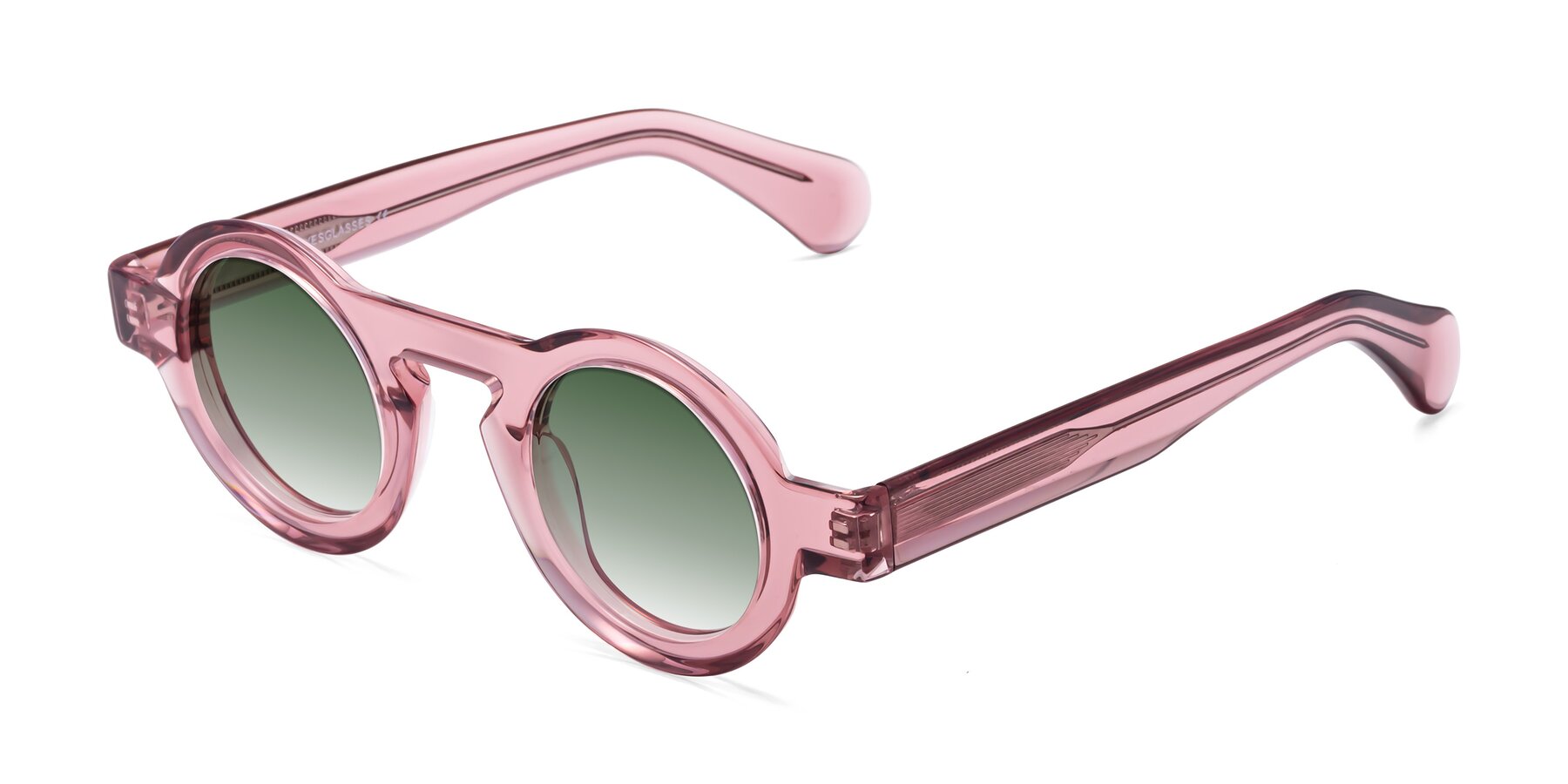 Angle of Oboe in Translucent Pink with Green Gradient Lenses