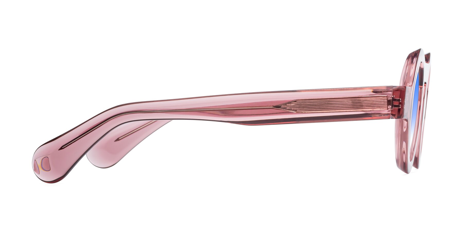 Side of Oboe in Translucent Pink with Blue Gradient Lenses