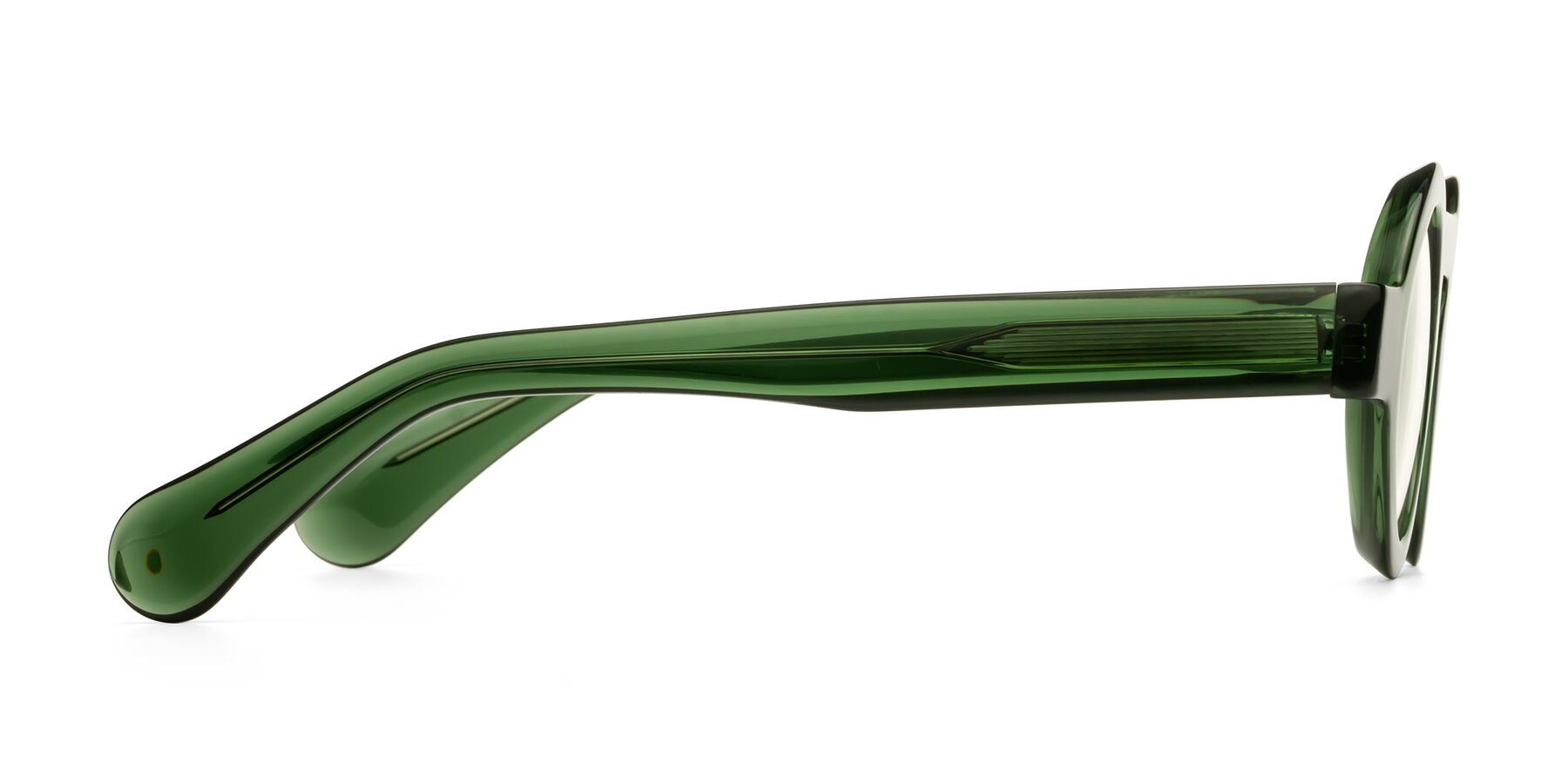 Side of Oboe in Jade Green with Clear Eyeglass Lenses
