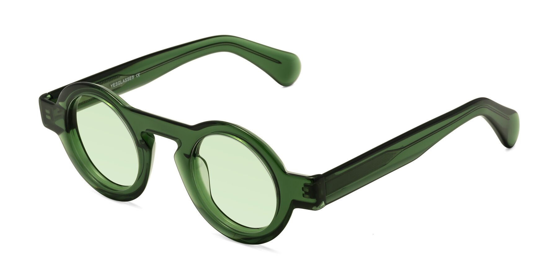 Angle of Oboe in Jade Green with Light Green Tinted Lenses
