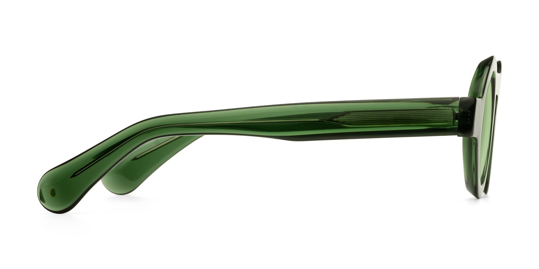 Side of Oboe in Jade Green with Medium Green Tinted Lenses