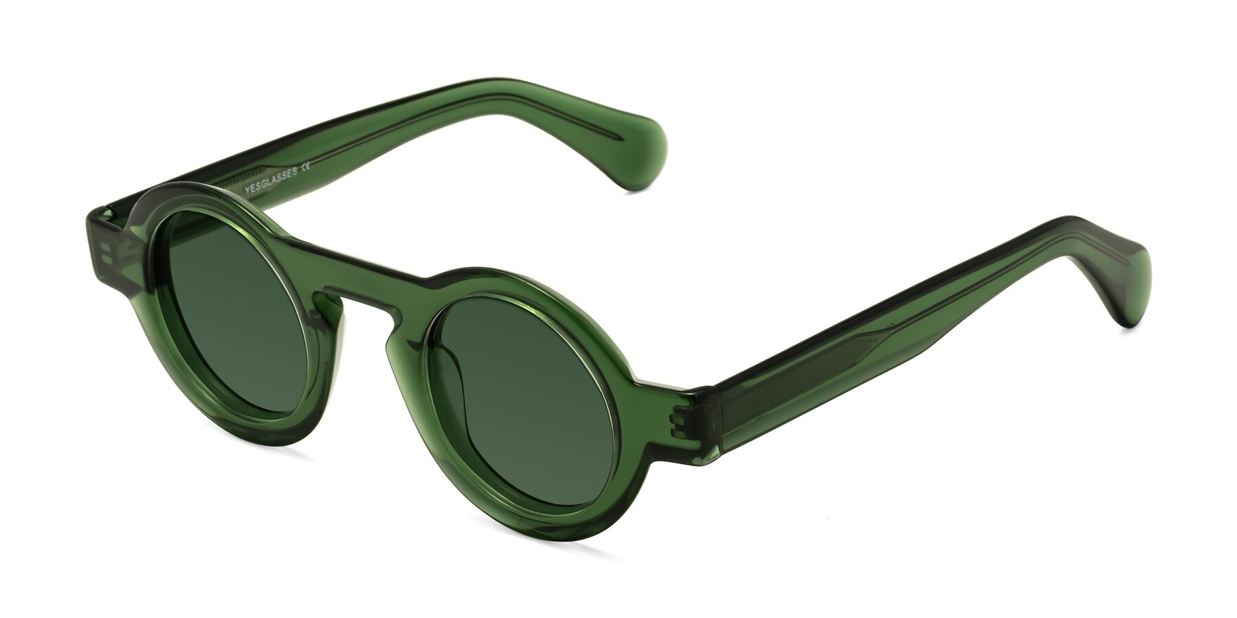 Angle of Oboe in Jade Green with Green Tinted Lenses