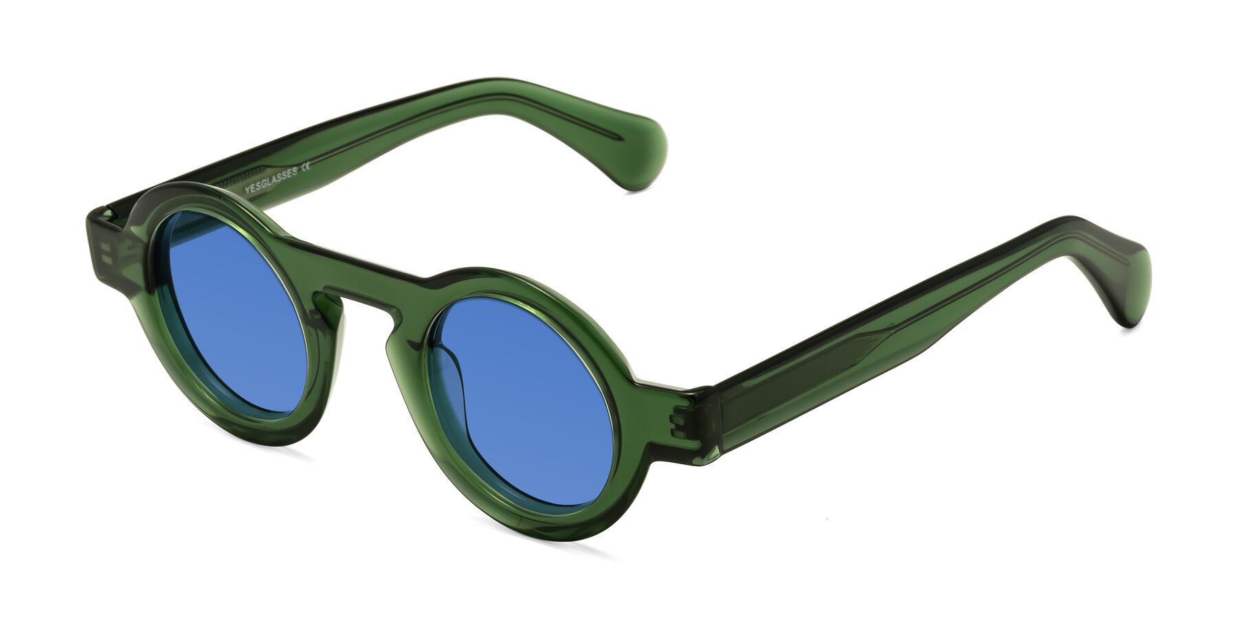 Angle of Oboe in Jade Green with Blue Tinted Lenses