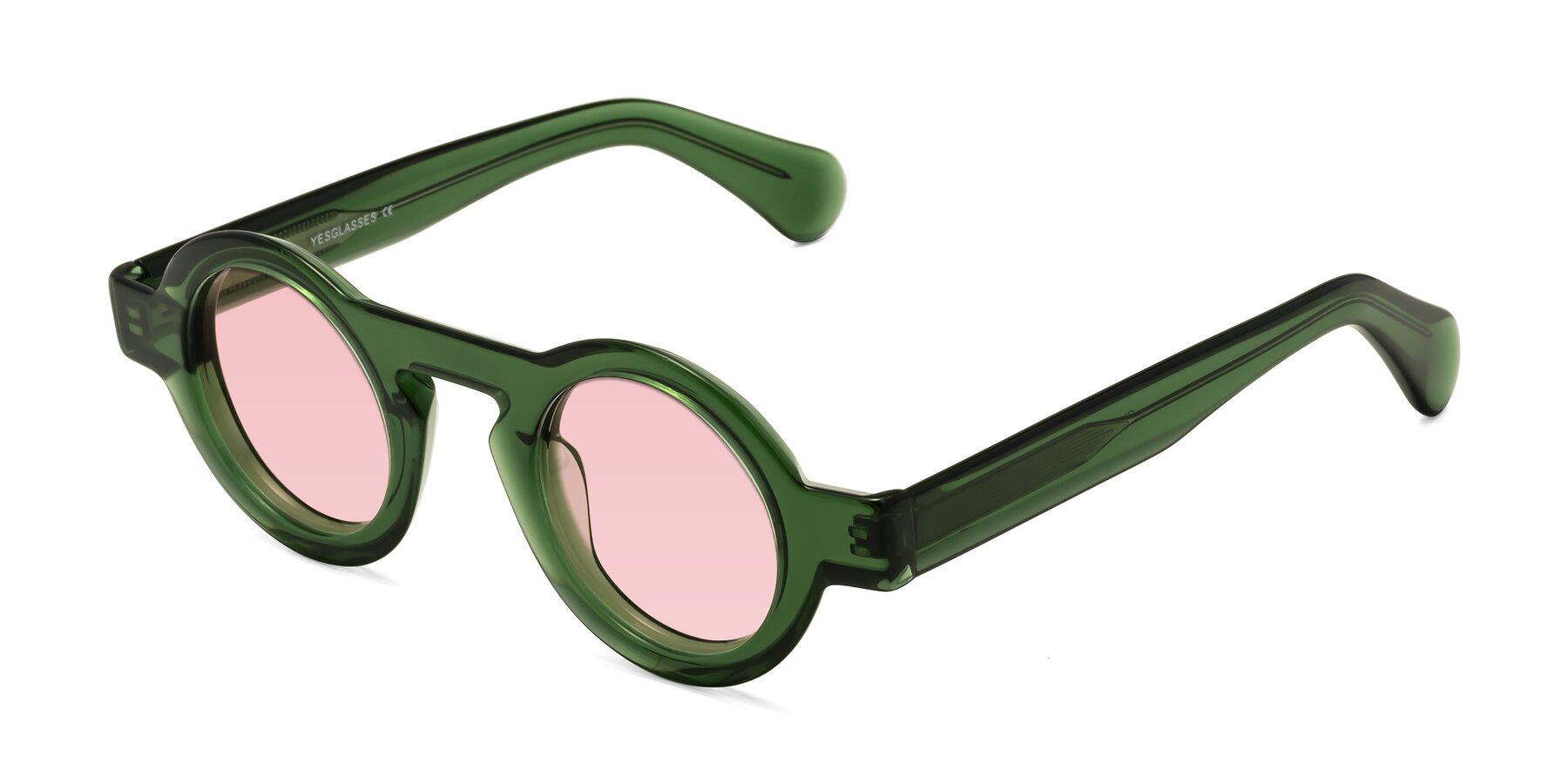 Angle of Oboe in Jade Green with Light Garnet Tinted Lenses