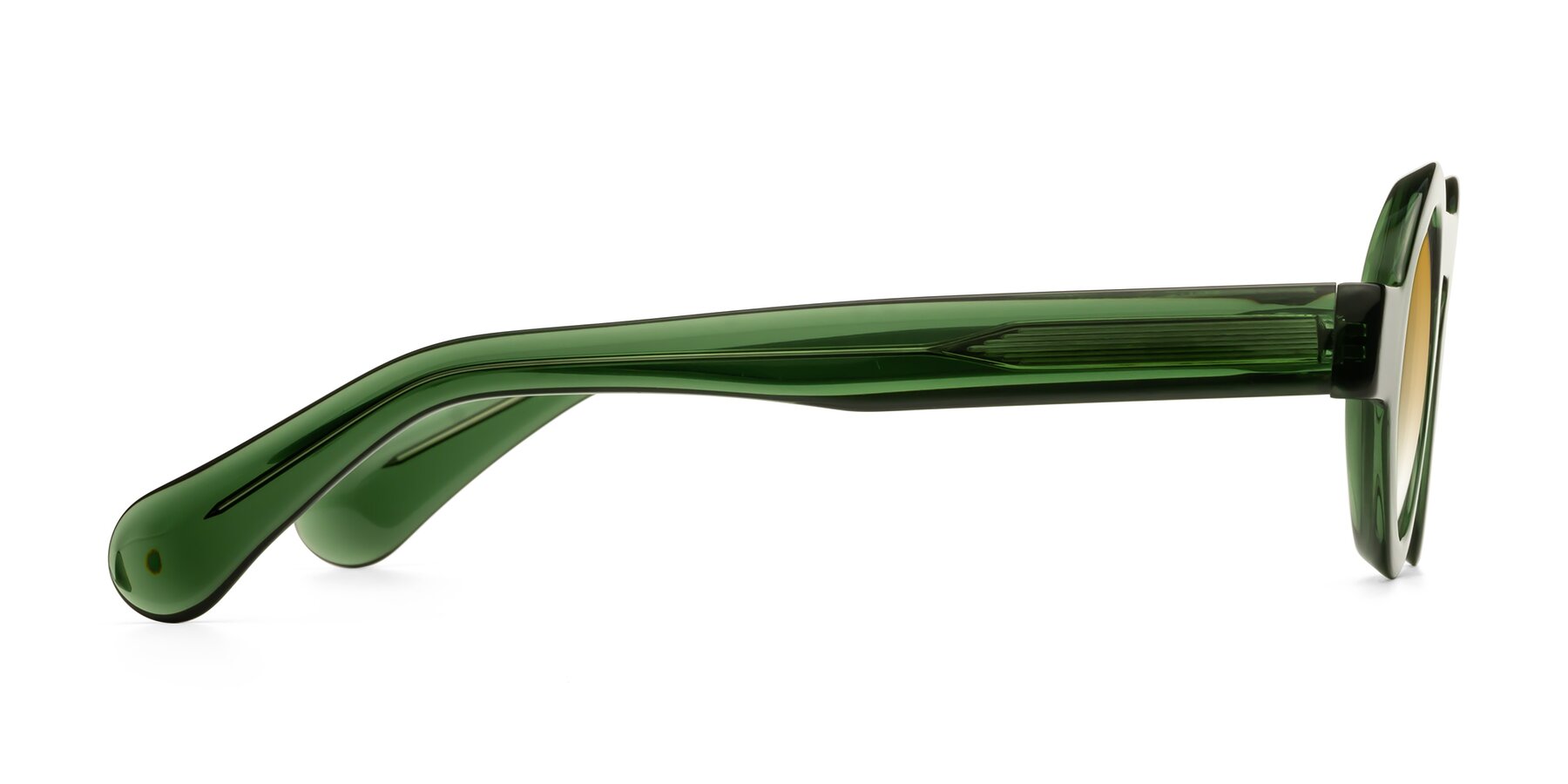Side of Oboe in Jade Green with Champagne Gradient Lenses