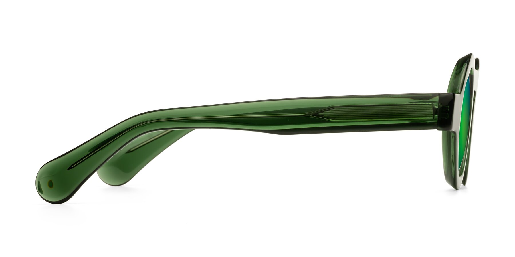 Side of Oboe in Jade Green with Green Mirrored Lenses