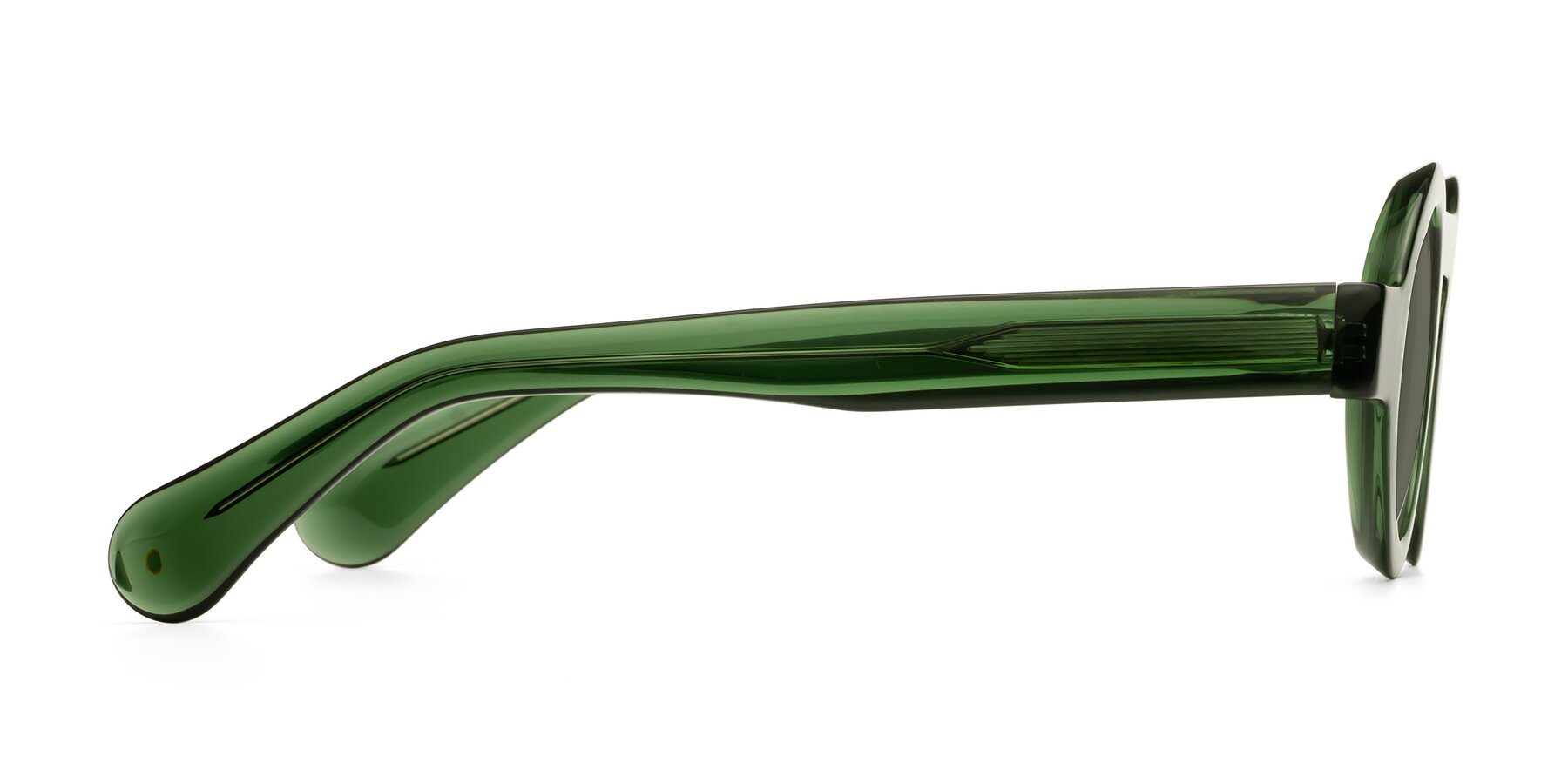 Side of Oboe in Jade Green with Gray Polarized Lenses