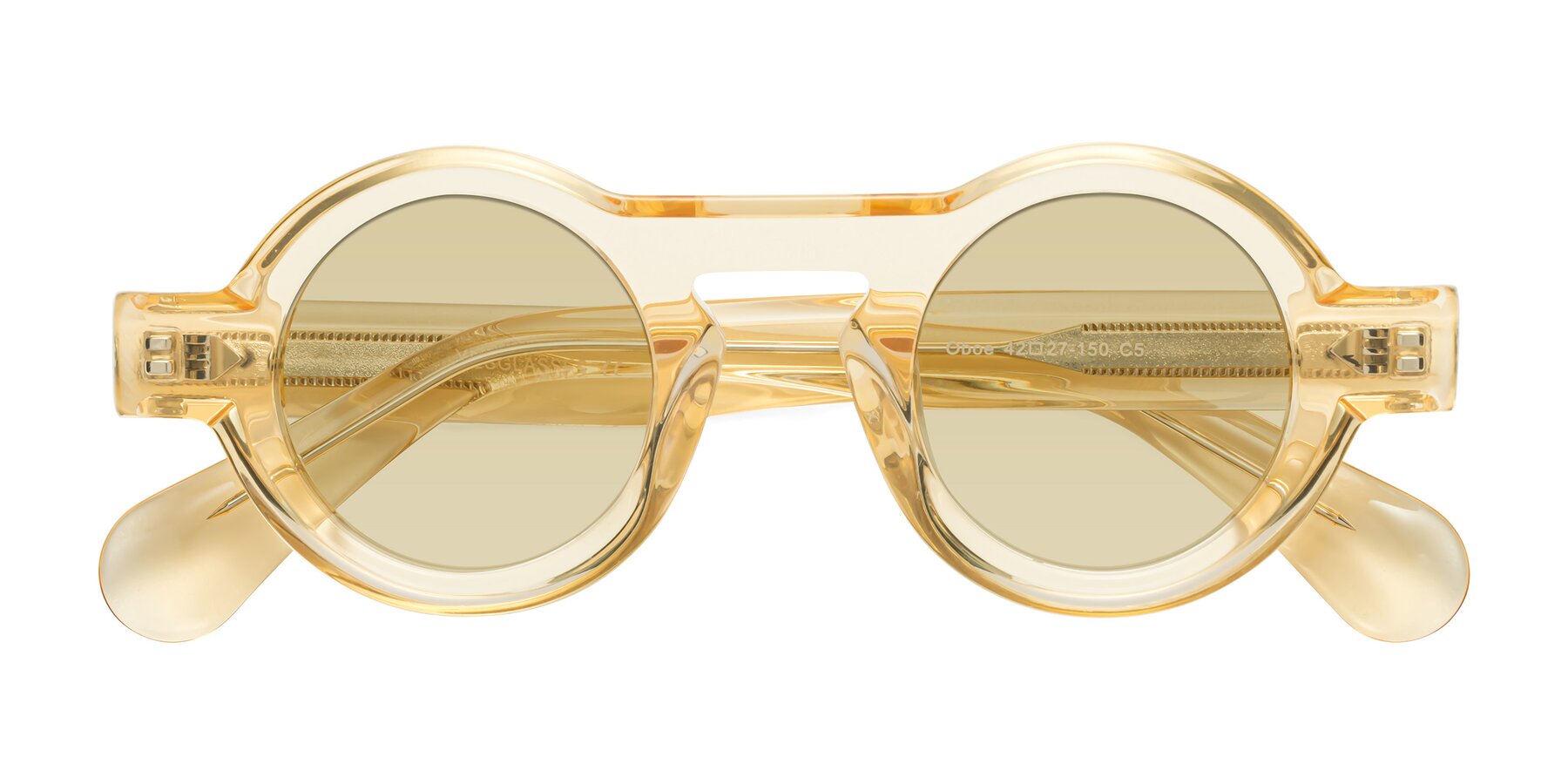 Folded Front of Oboe in Champagne with Light Champagne Tinted Lenses