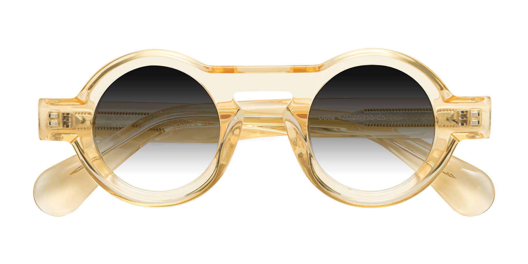 Folded Front of Oboe in Champagne with Gray Gradient Lenses