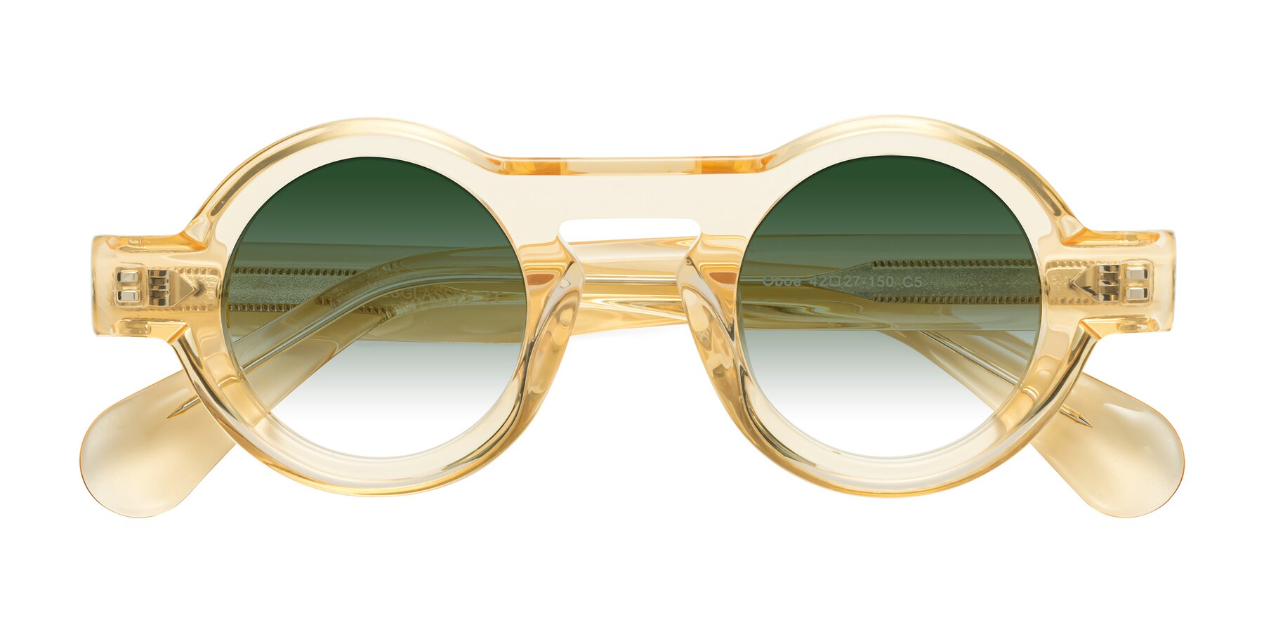 Folded Front of Oboe in Champagne with Green Gradient Lenses