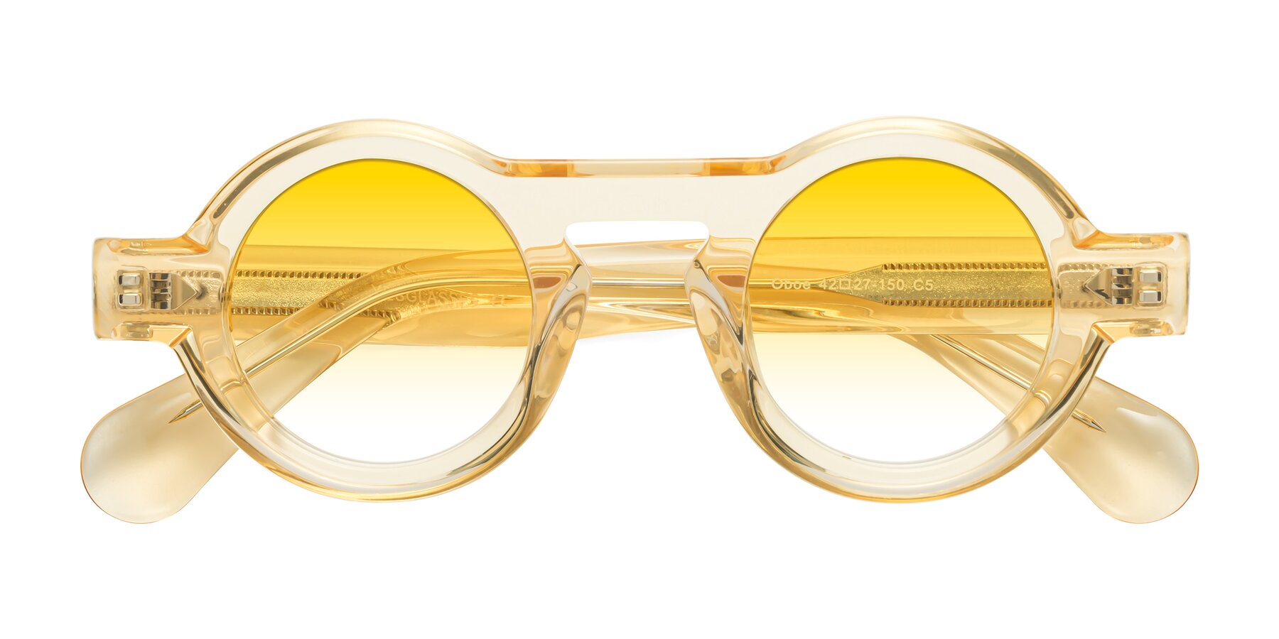 Folded Front of Oboe in Champagne with Yellow Gradient Lenses