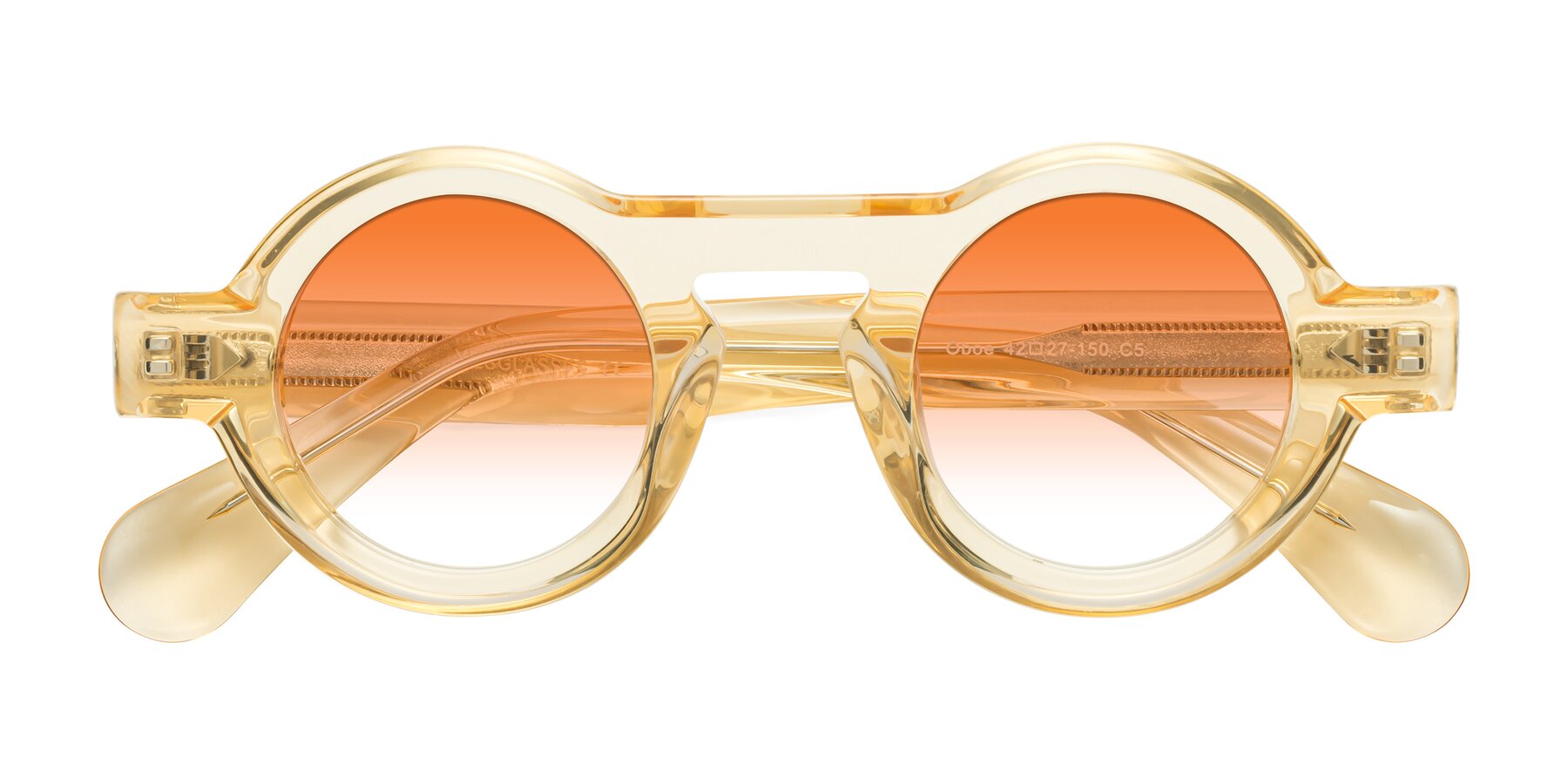 Folded Front of Oboe in Champagne with Orange Gradient Lenses