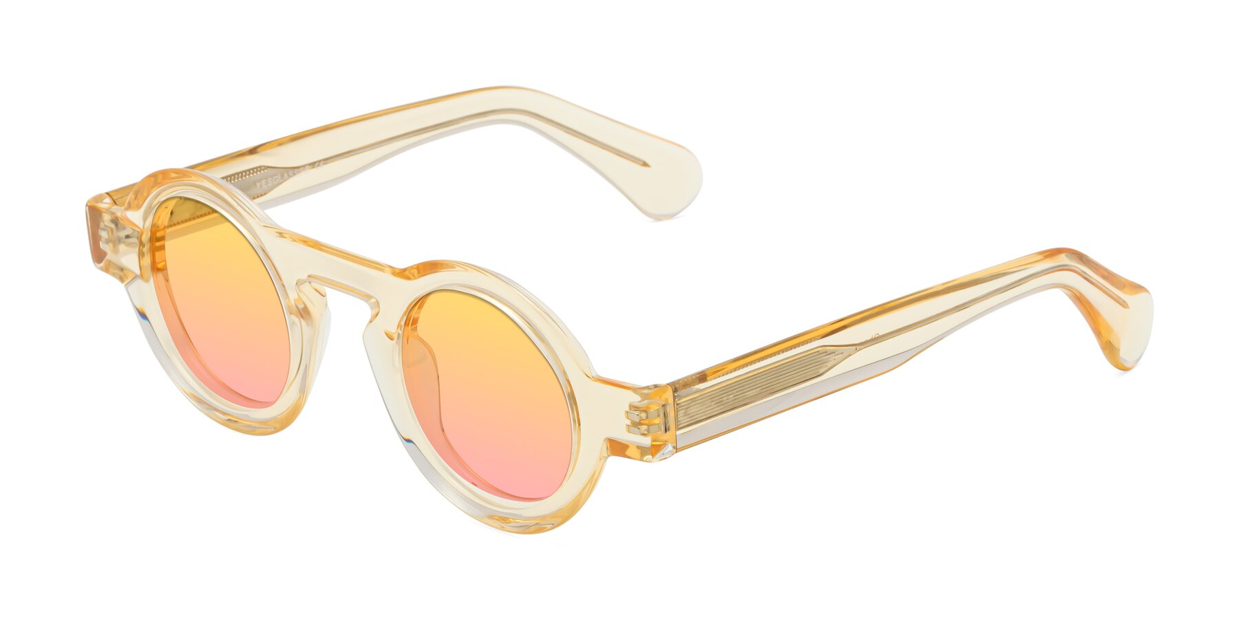 Angle of Oboe in Champagne with Yellow / Pink Gradient Lenses