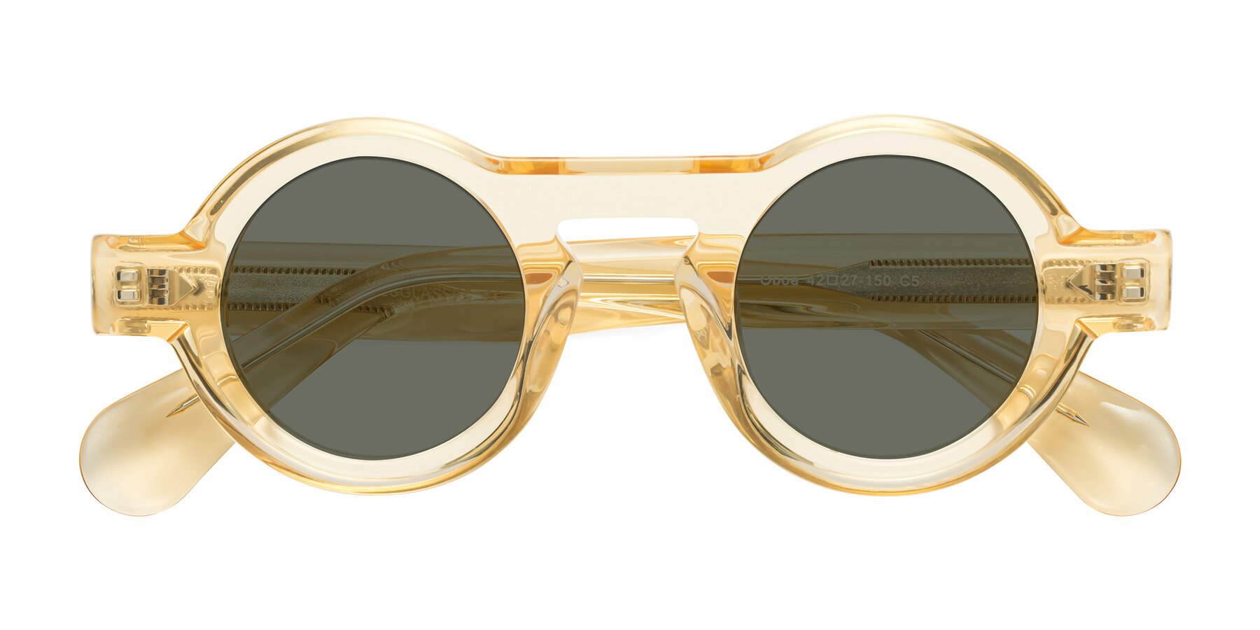 Folded Front of Oboe in Champagne with Gray Polarized Lenses