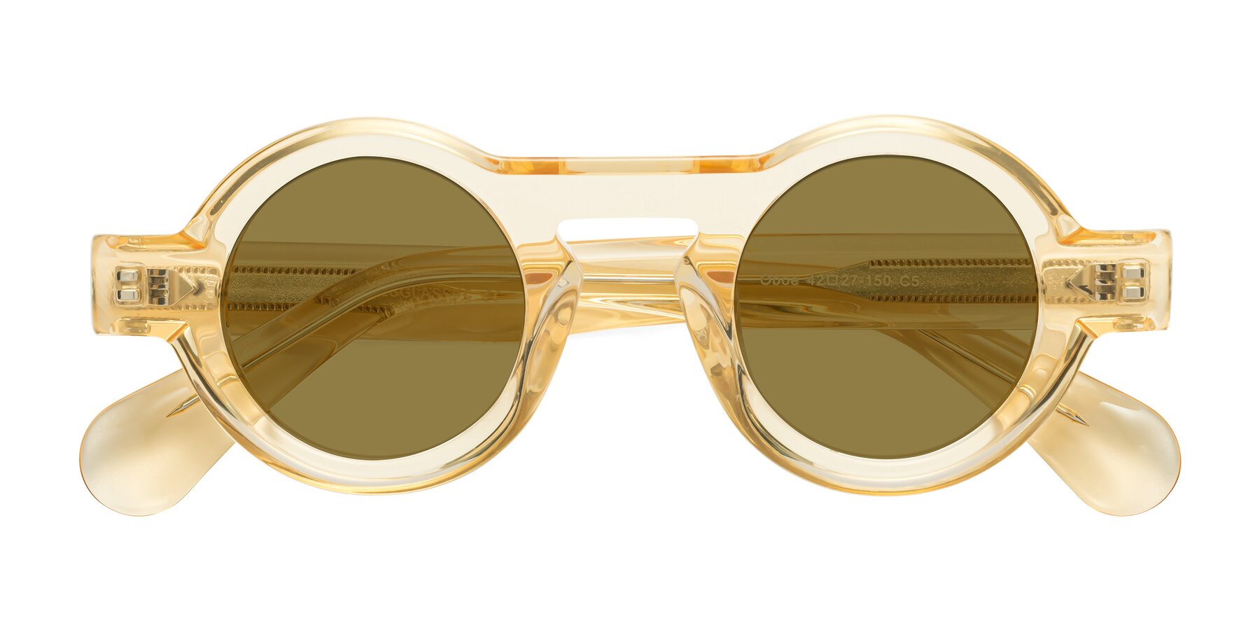 Folded Front of Oboe in Champagne with Brown Polarized Lenses