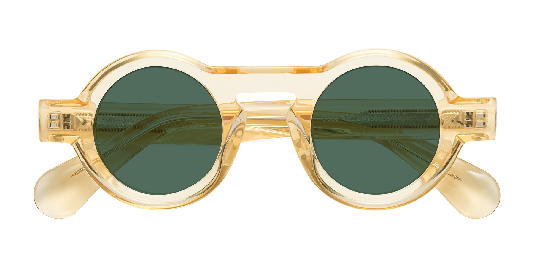 Folded Front of Oboe in Champagne with Green Polarized Lenses