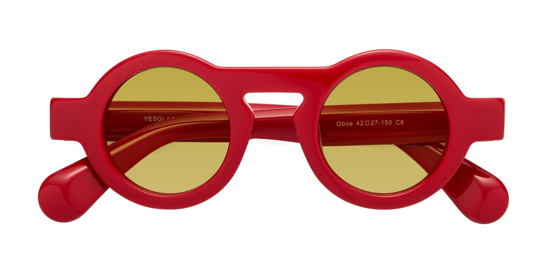 Folded Front of Oboe in Red with Champagne Tinted Lenses