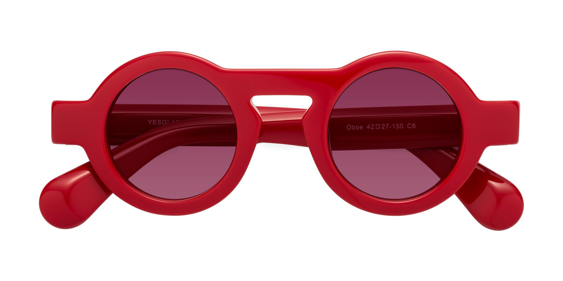 Folded Front of Oboe in Red with Wine Tinted Lenses