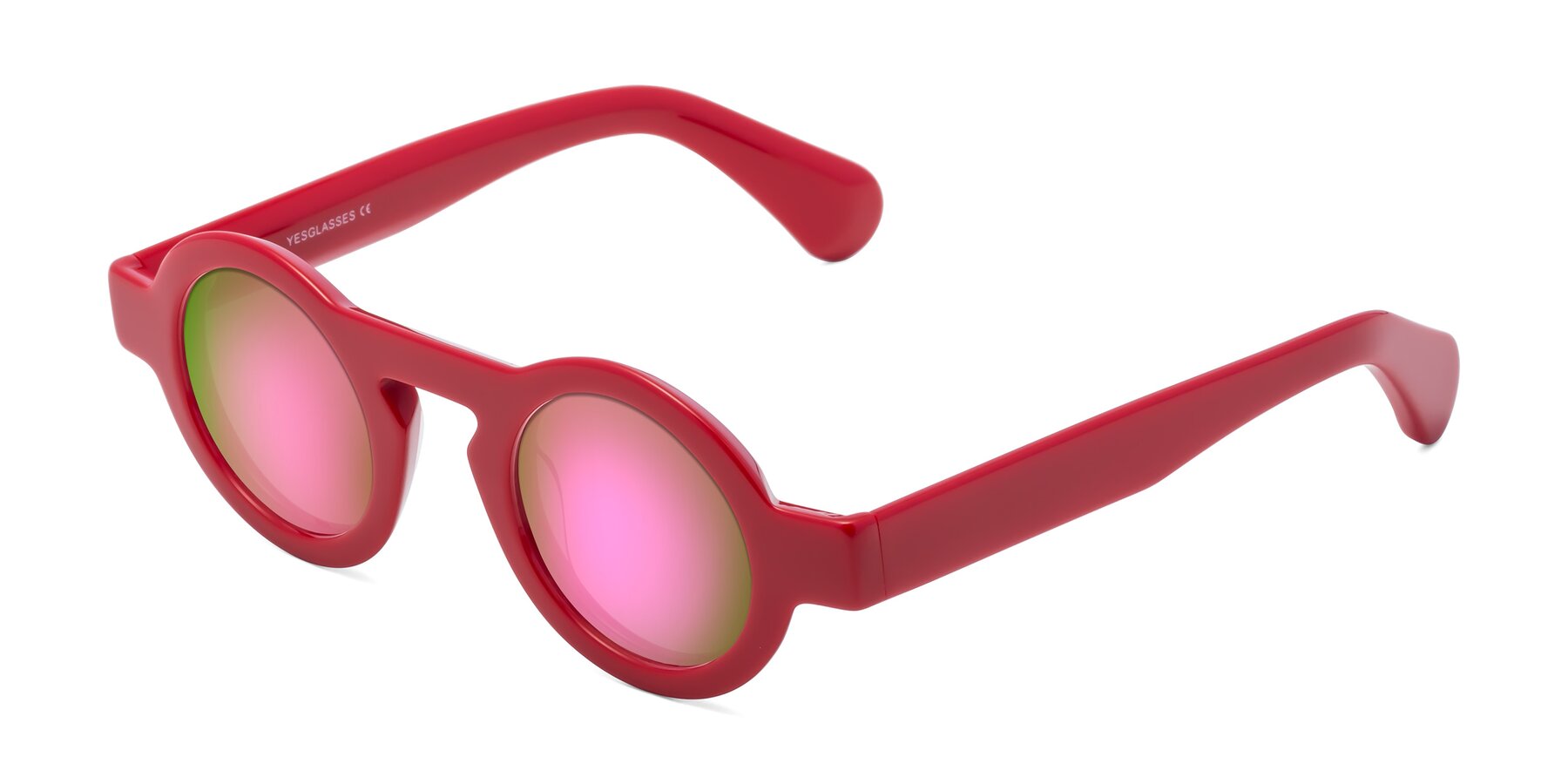 Angle of Oboe in Red with Pink Mirrored Lenses
