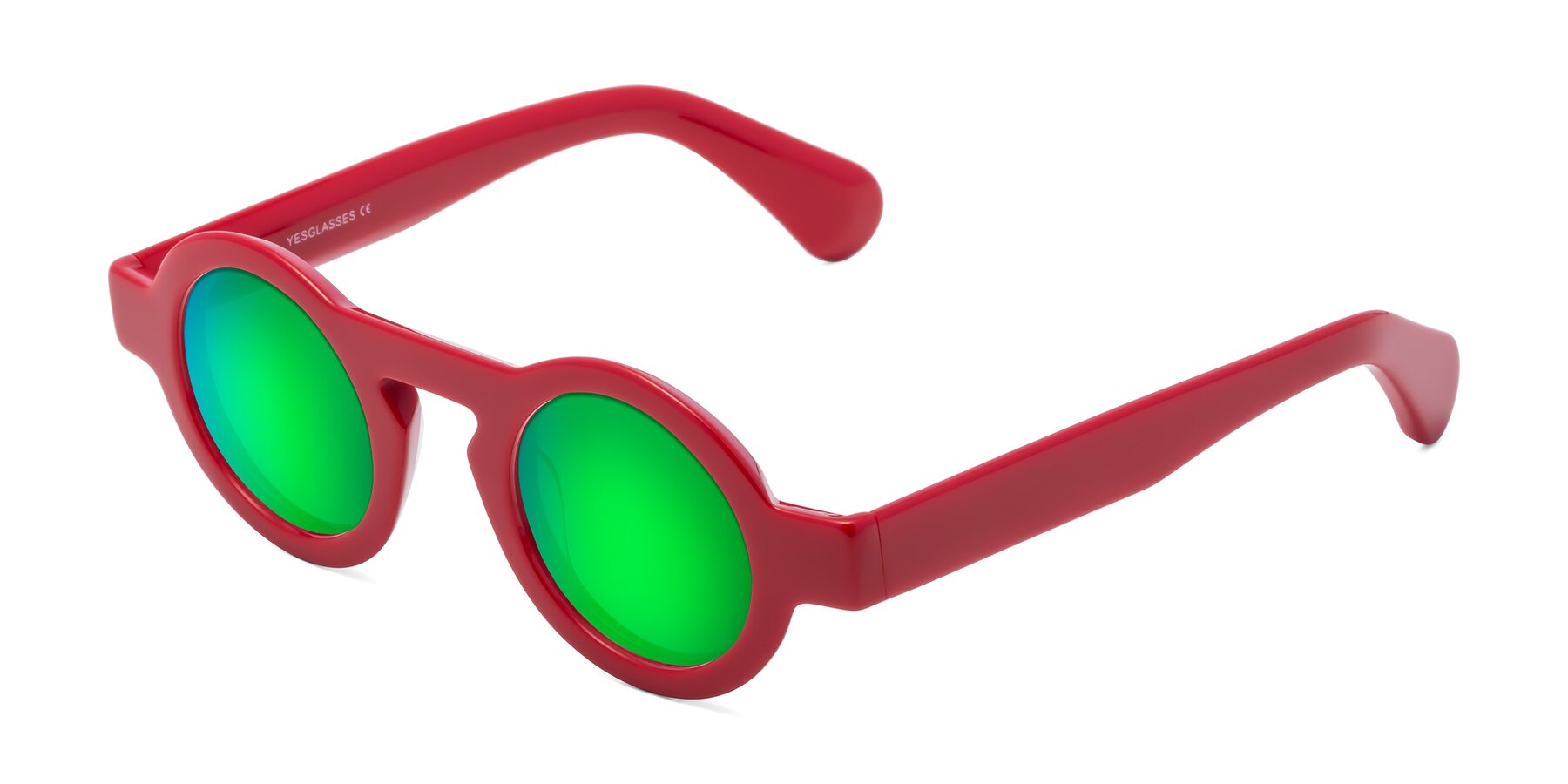 Angle of Oboe in Red with Green Mirrored Lenses