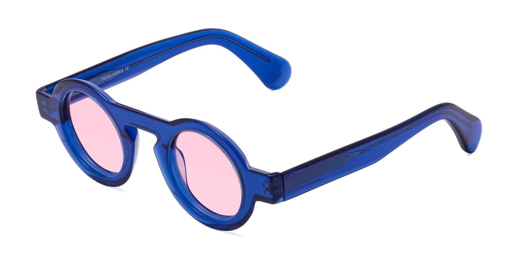 Angle of Oboe in Blue with Light Pink Tinted Lenses