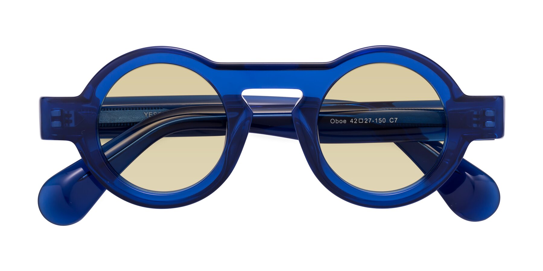 Folded Front of Oboe in Blue with Light Champagne Tinted Lenses