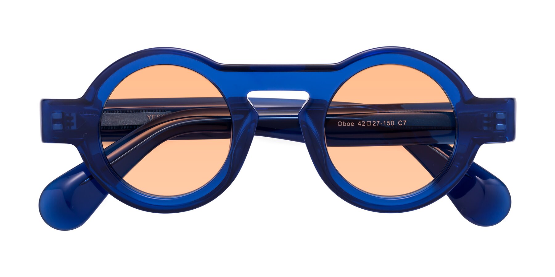 Folded Front of Oboe in Blue with Light Orange Tinted Lenses
