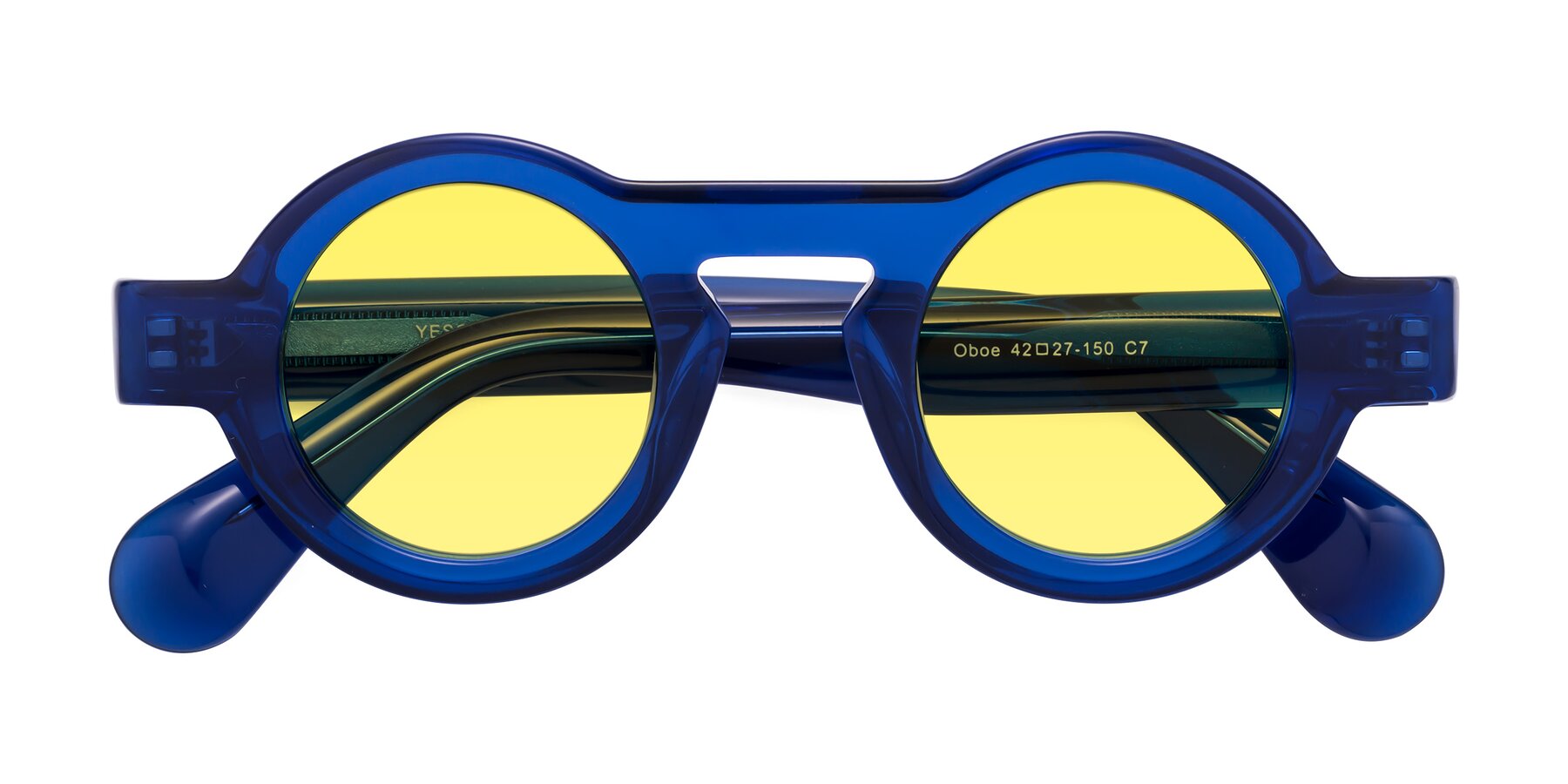 Folded Front of Oboe in Blue with Medium Yellow Tinted Lenses