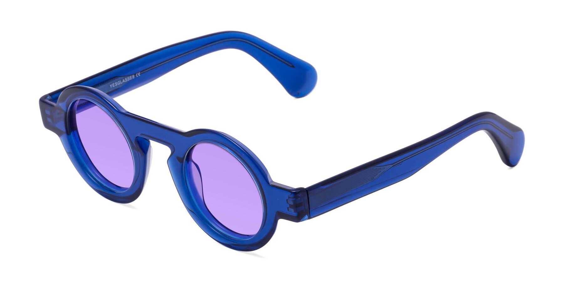 Angle of Oboe in Blue with Medium Purple Tinted Lenses