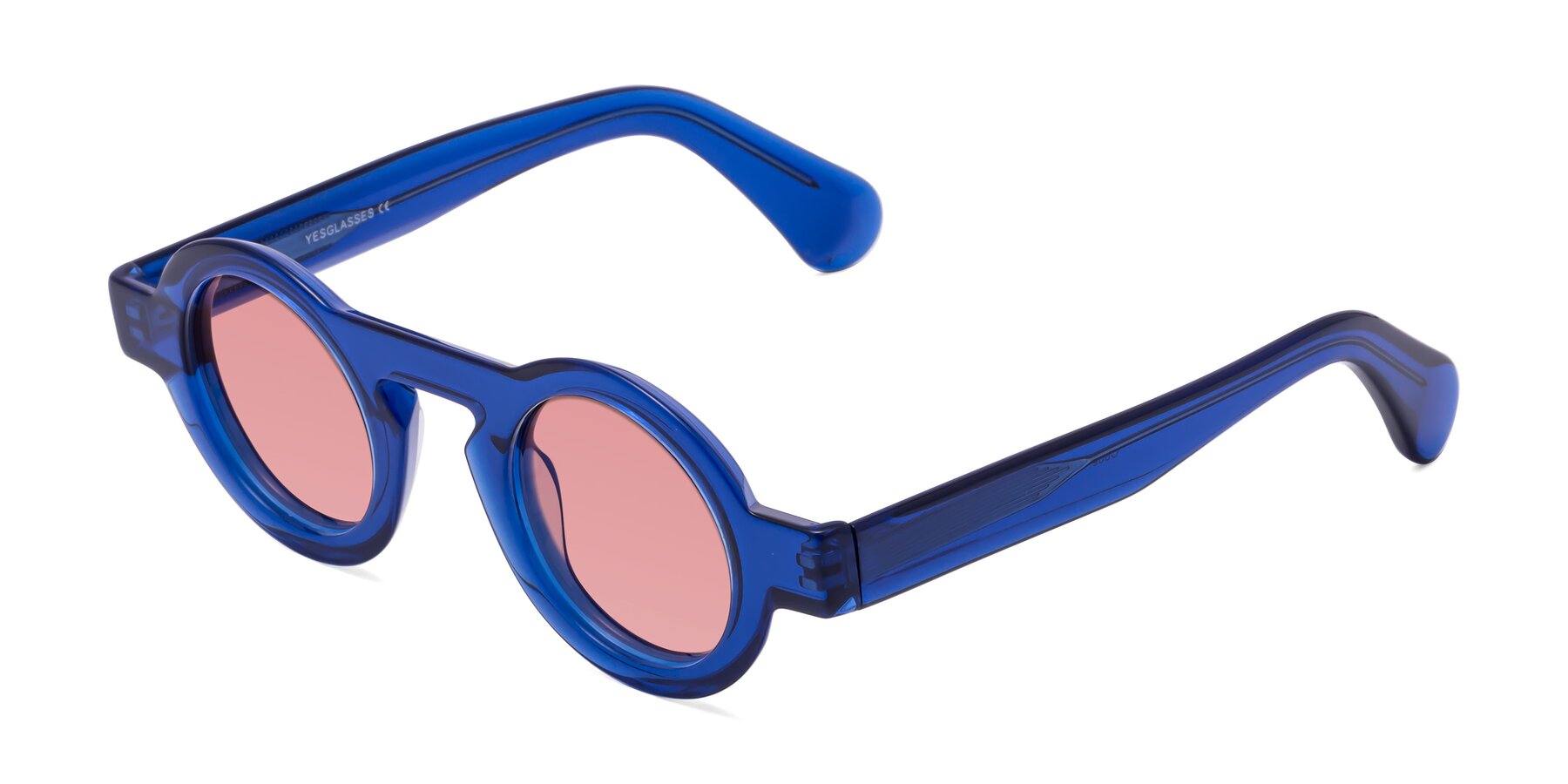 Angle of Oboe in Blue with Medium Garnet Tinted Lenses